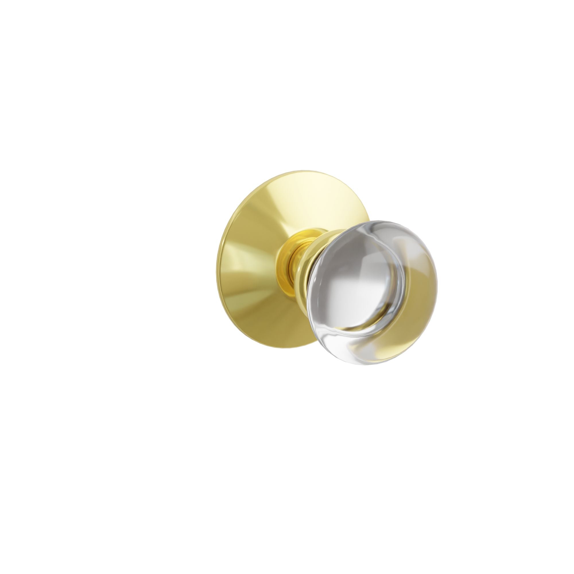 Emtek Providence Glass Knob Set with Modern Rosette