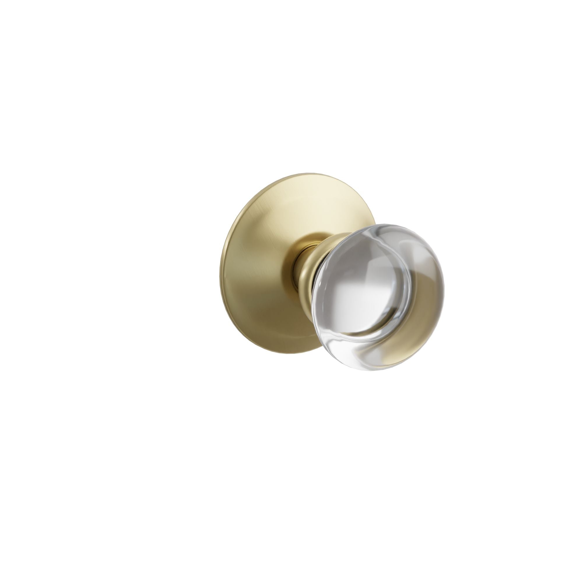 Emtek Providence Glass Knob Set with Modern Rosette