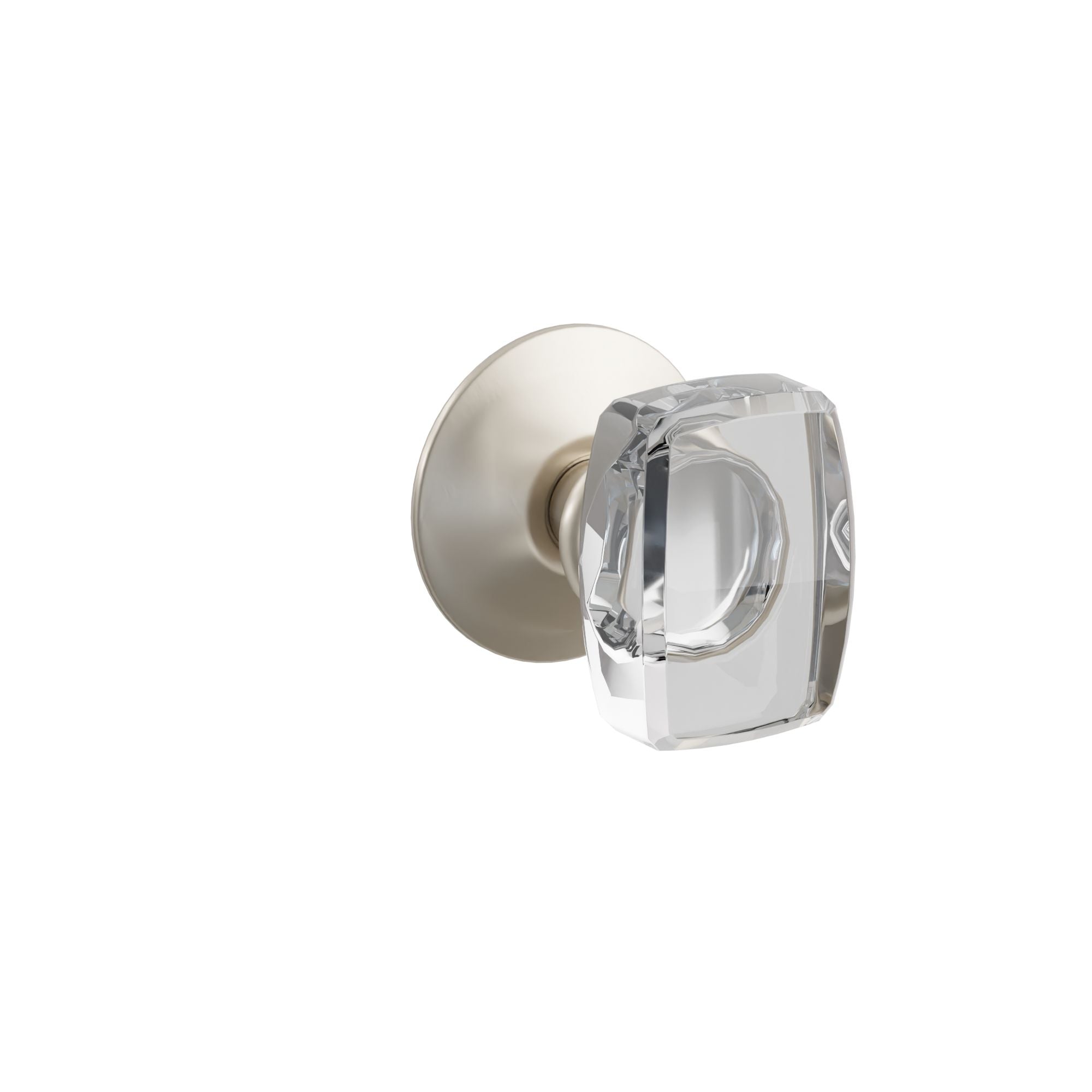 Emtek Concealed Fastener Windsor Glass Knob Set With Modern Rosette