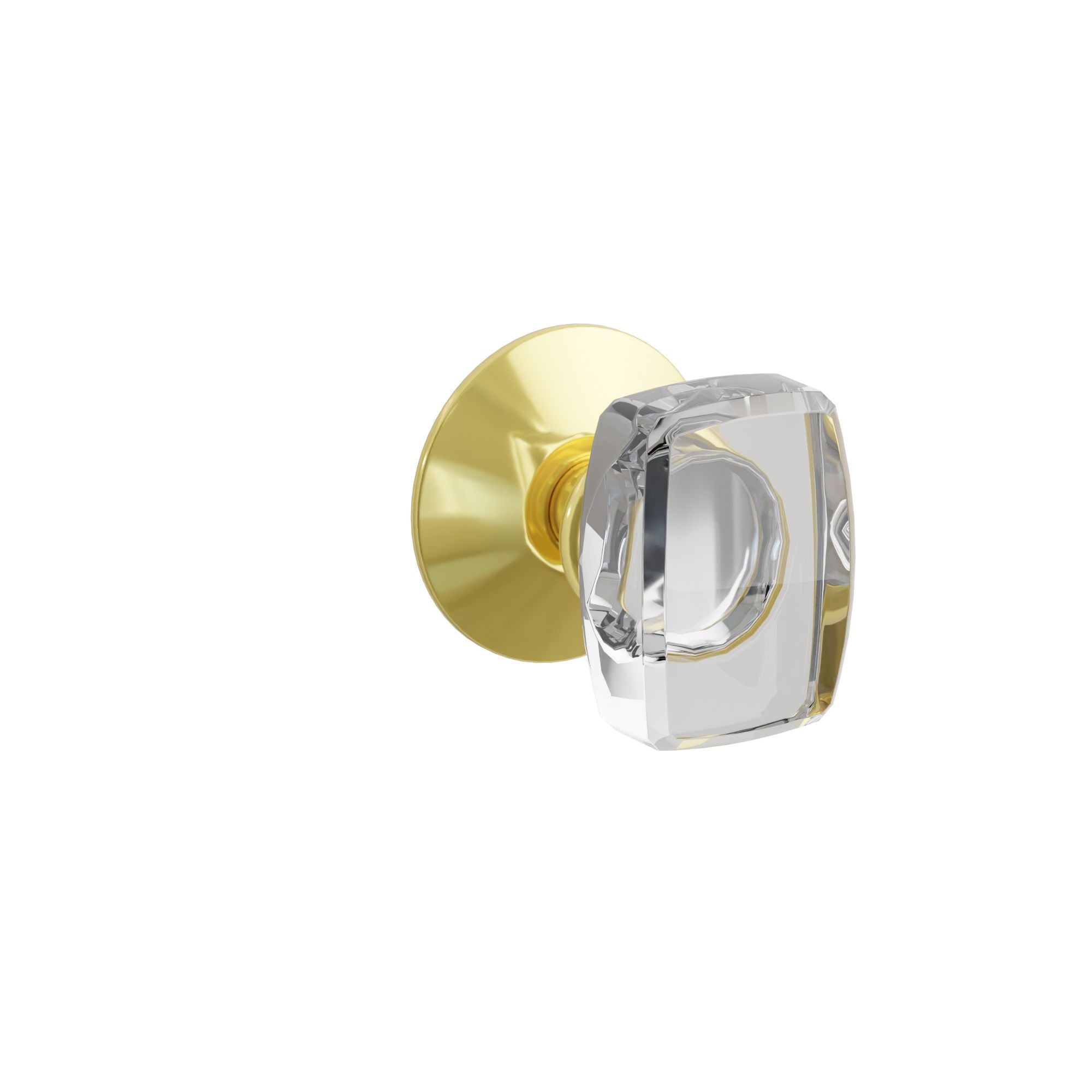 Emtek Windsor Glass Knob Set with Modern Rosette