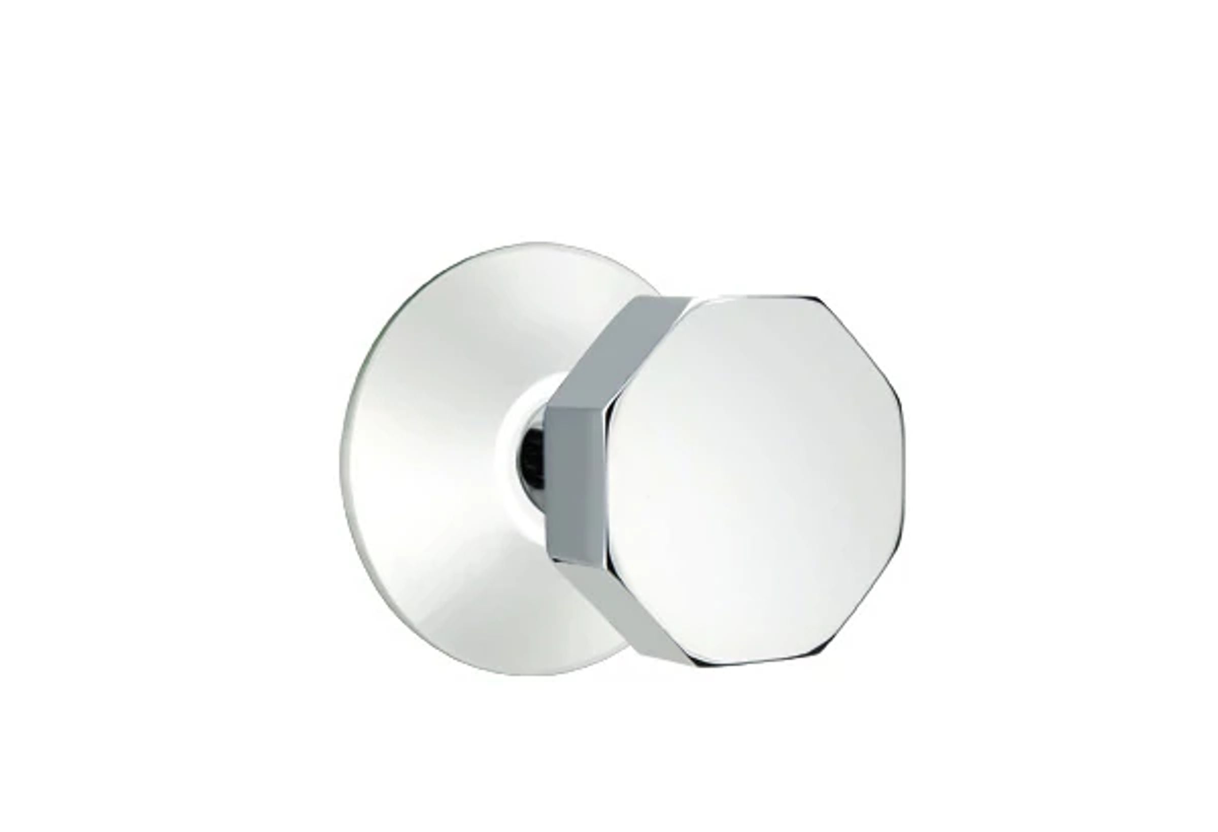 Emtek Octagon Knob Set with Modern Rosette
