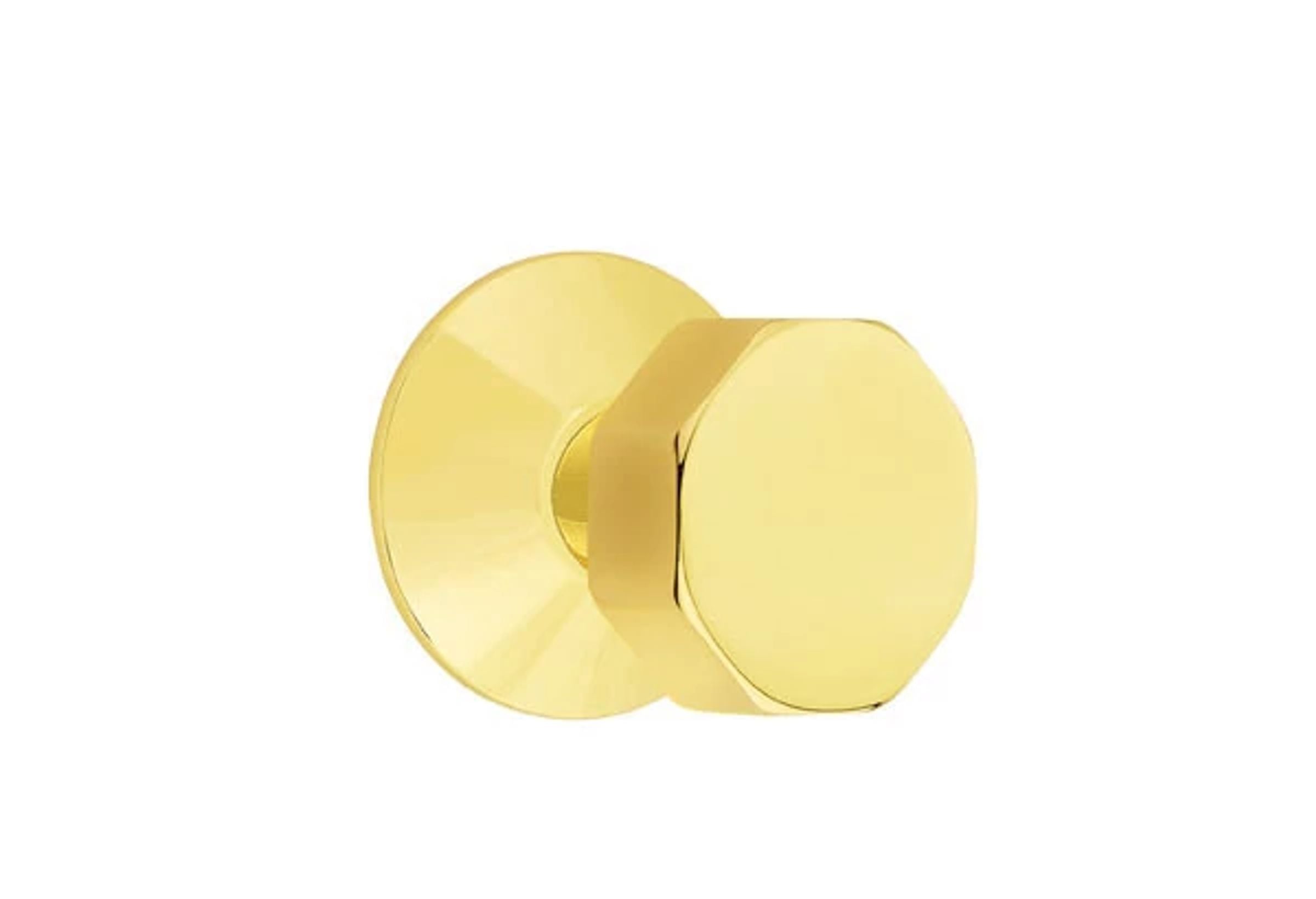 Emtek Octagon Knob Set with Modern Rosette