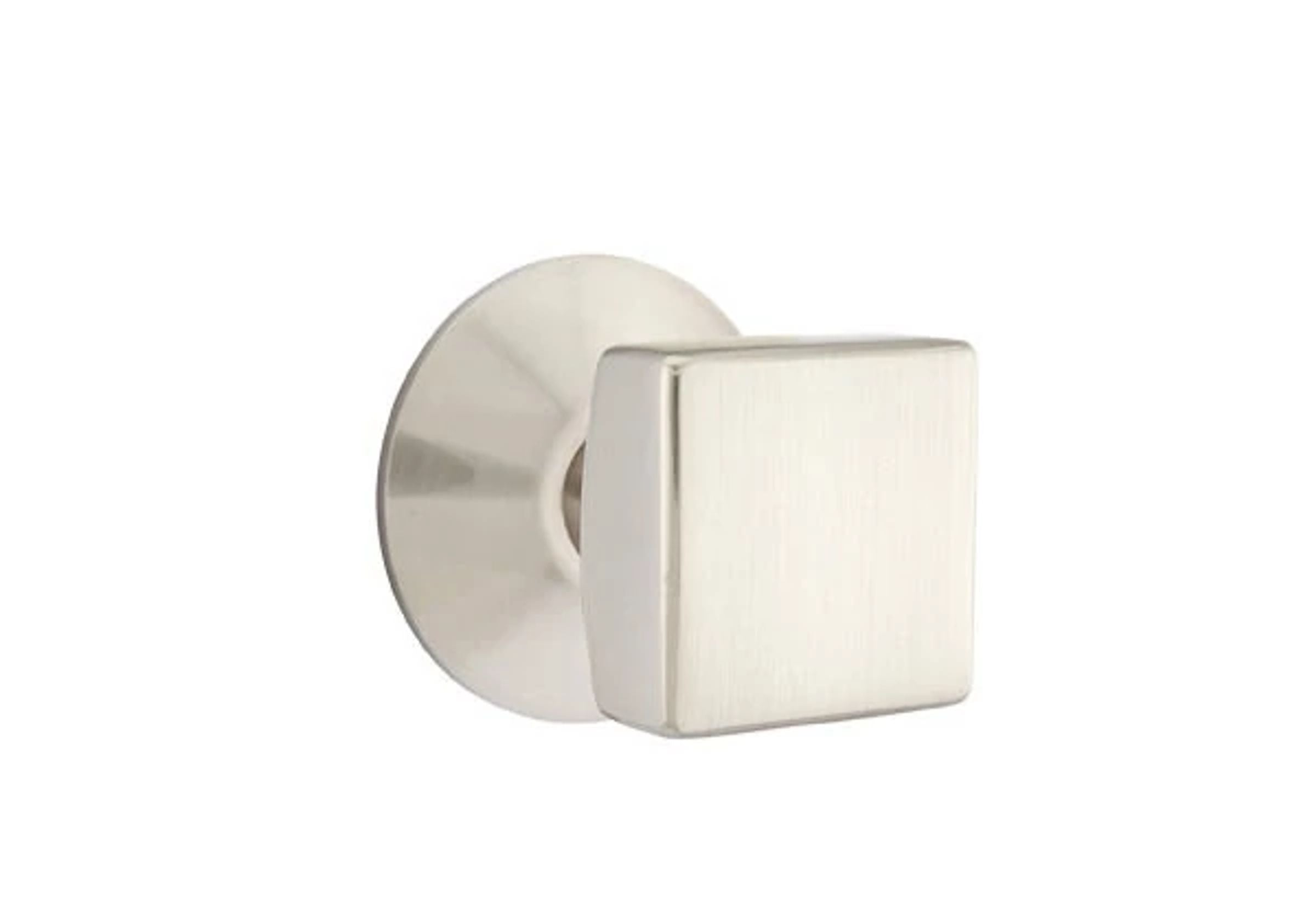 Emtek Concealed Fastener Square Knob Set with Modern Rosette