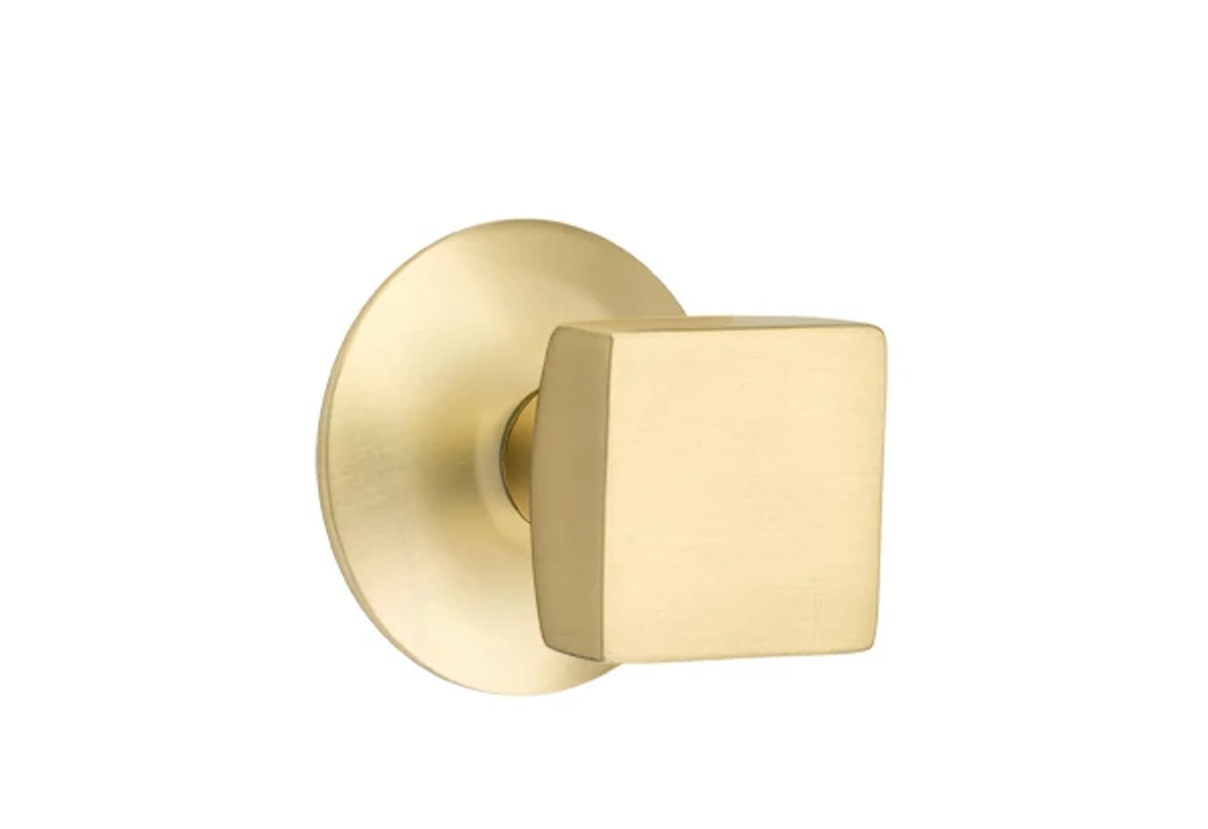 Emtek Concealed Fastener Square Knob Set with Modern Rosette