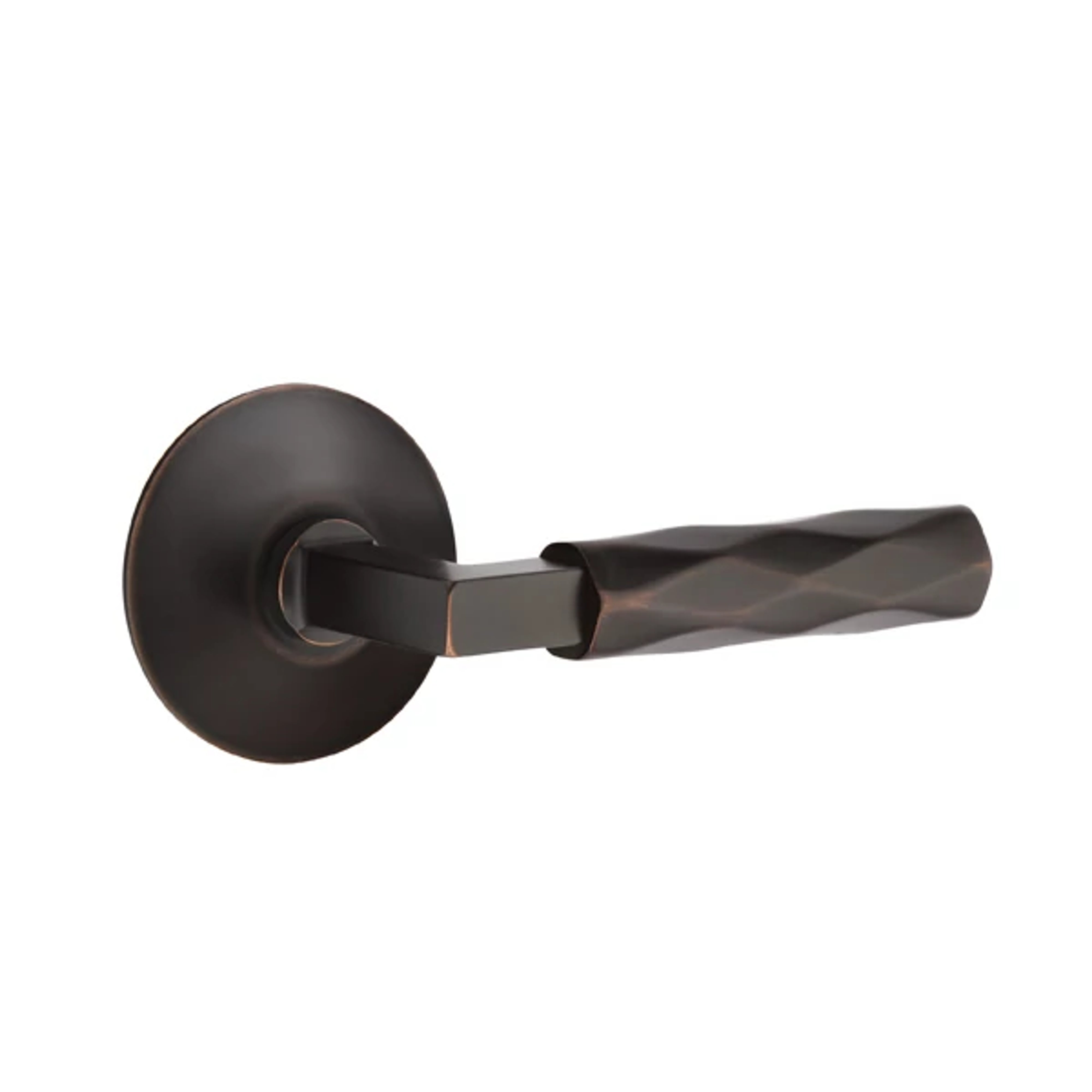 Emtek Select L-Square Tribeca Lever Set with Modern Rosette