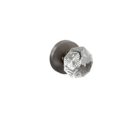 Emtek Diamond Glass Knob Set with Disk Rosette