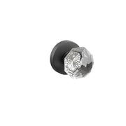 Emtek Concealed Fastener Diamond Glass Knob Set With Disk Rosette