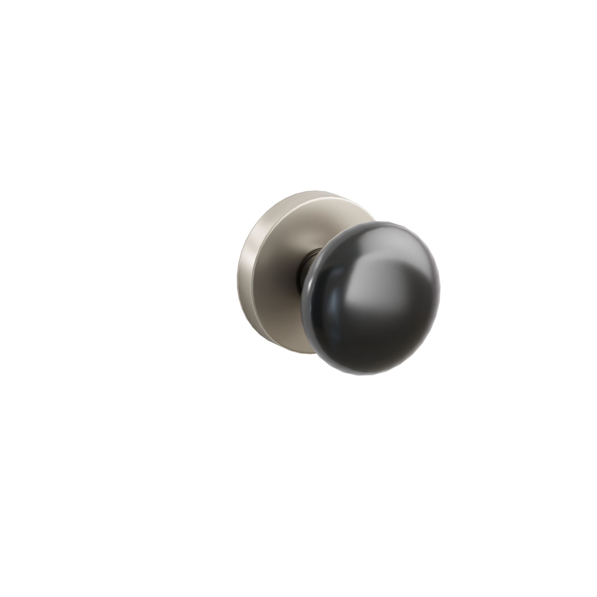 Emtek Concealed Fastener Ebony Porcelain Knob Set With Disk Rosette