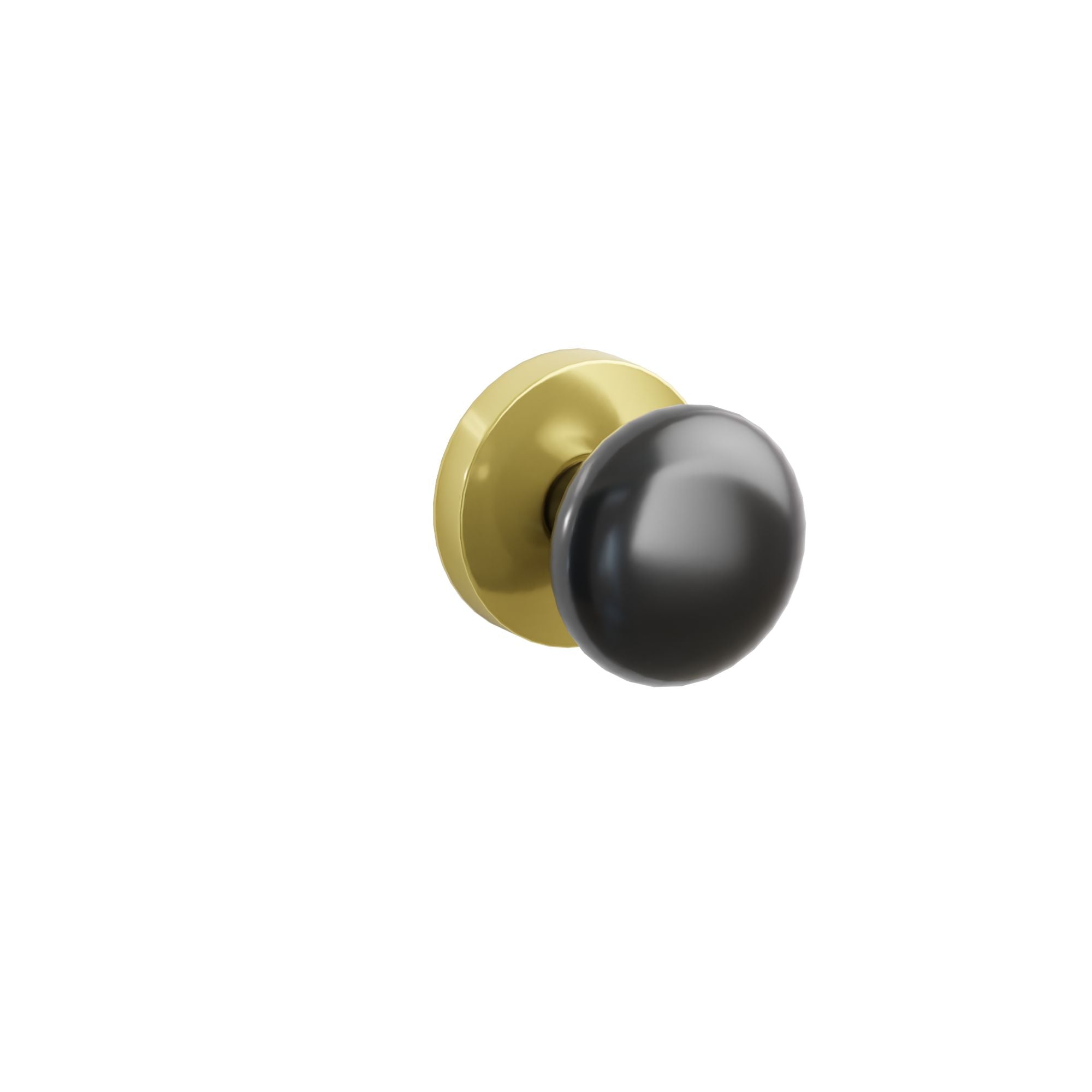 Emtek Ebony Porcelain Knob Set with Disk Rosette