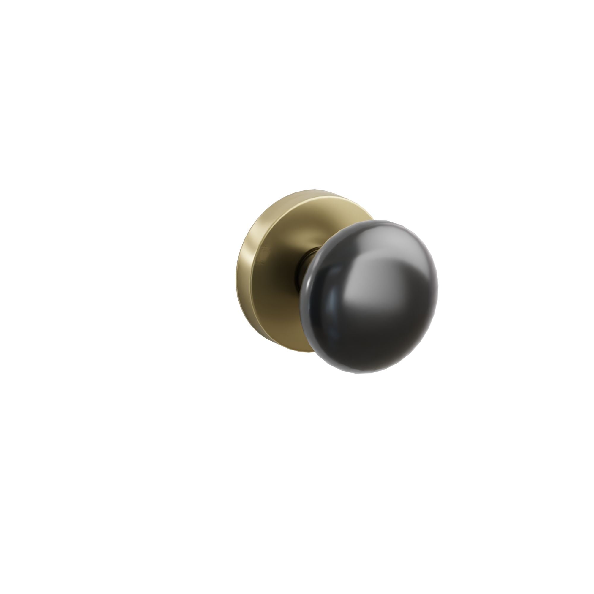 Emtek Concealed Fastener Ebony Porcelain Knob Set With Disk Rosette