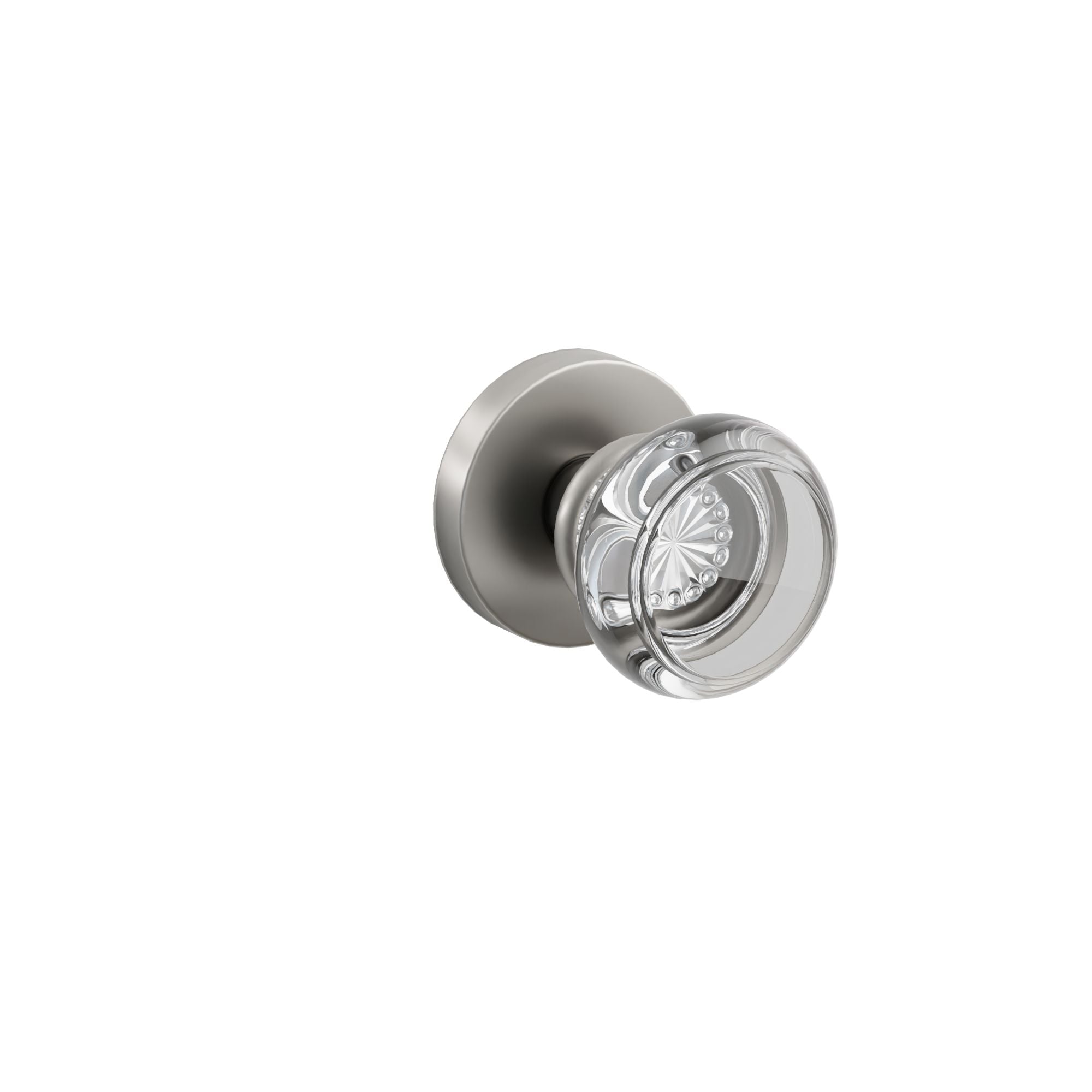 Emtek Concealed Fastener Georgetown Glass Knob Set With Disk Rosette
