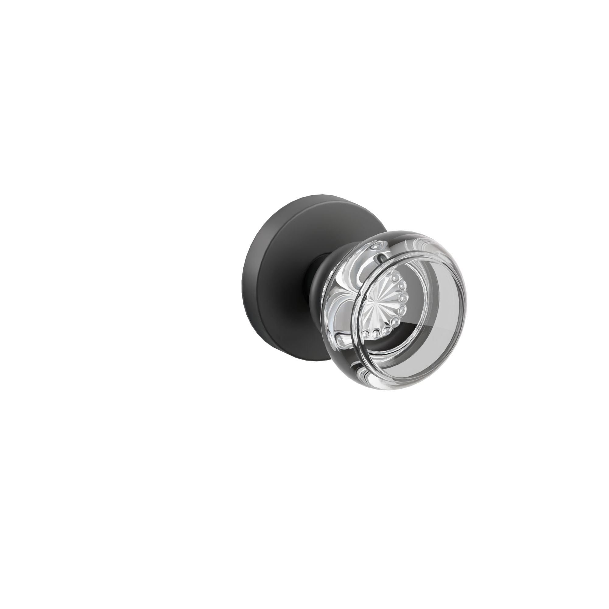 Emtek Concealed Fastener Georgetown Glass Knob Set With Disk Rosette