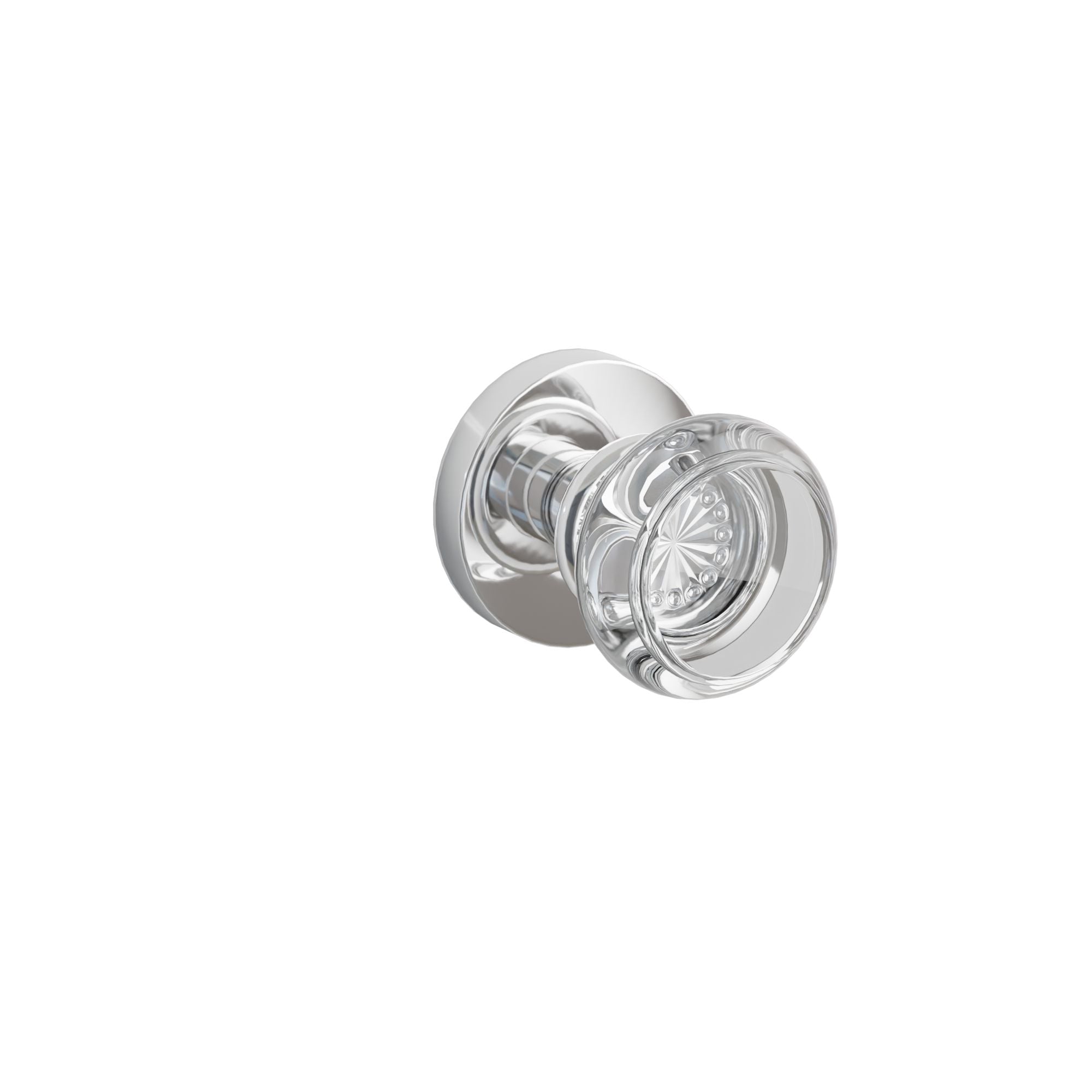 Emtek Concealed Fastener Georgetown Glass Knob Set With Disk Rosette