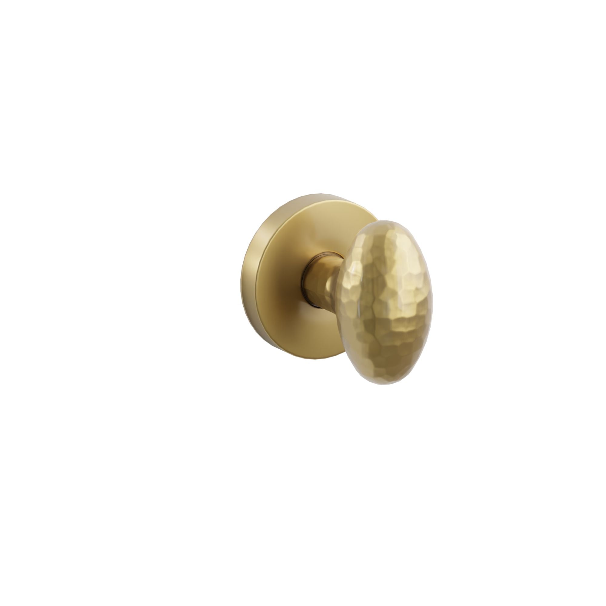 Emtek Concealed Fastener Hammered Egg Knob Set With Disk Rosette