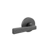 Emtek Concealed Fastener Hammered Lever Set With Disk Rosette