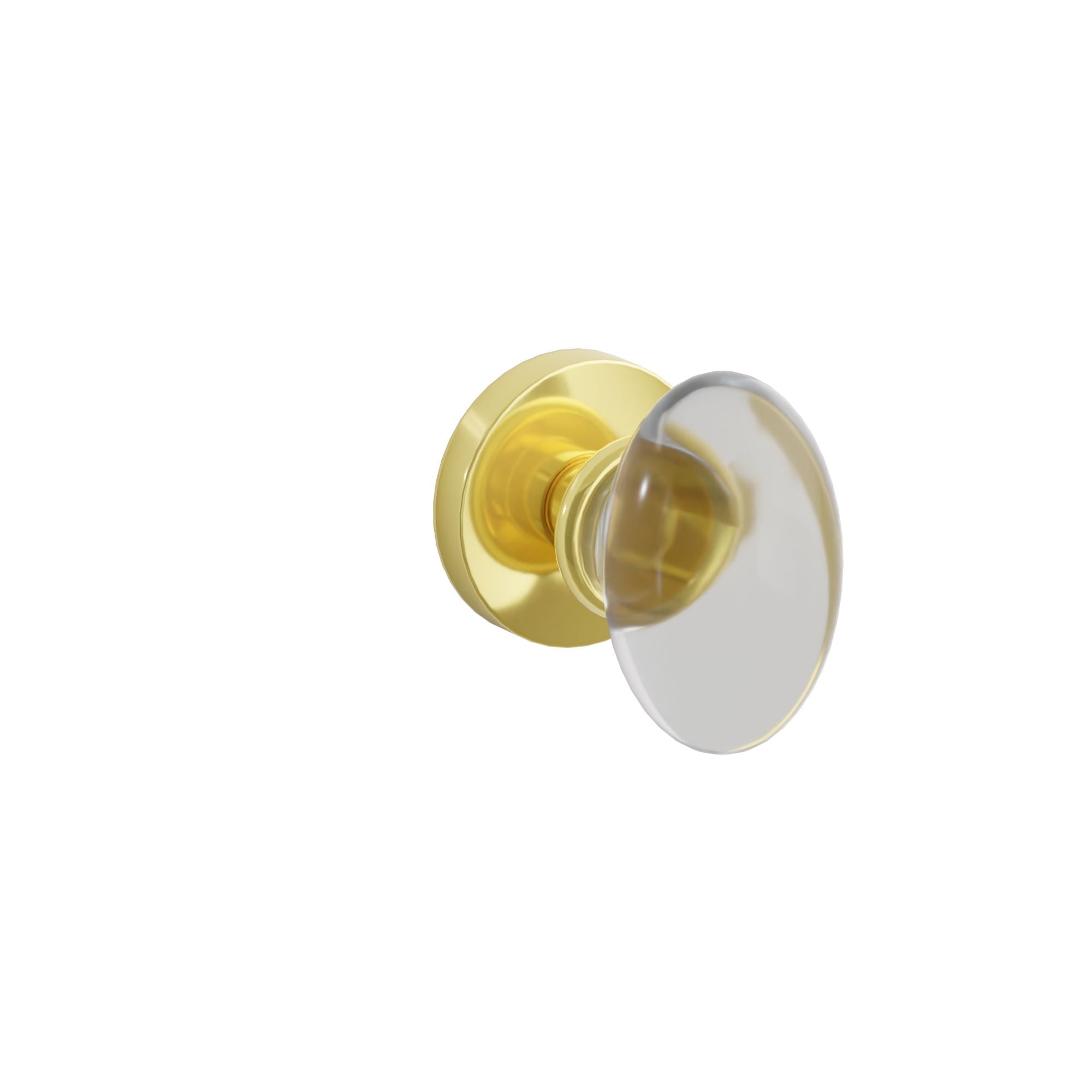 Emtek Hampton Glass Knob Set with Disk Rosette