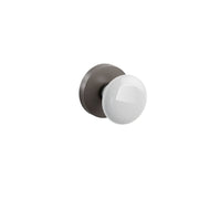 Emtek Ice White Porcelain Knob Set with Disk Rosette