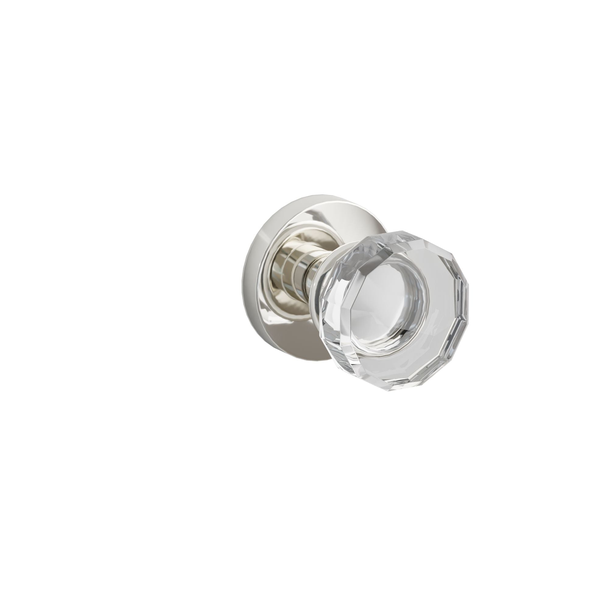 Emtek Concealed Fastener Lowell Glass Knob Set With Disk Rosette