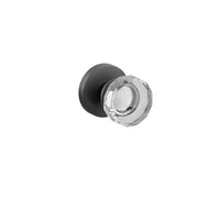 Emtek Concealed Fastener Lowell Glass Knob Set With Disk Rosette