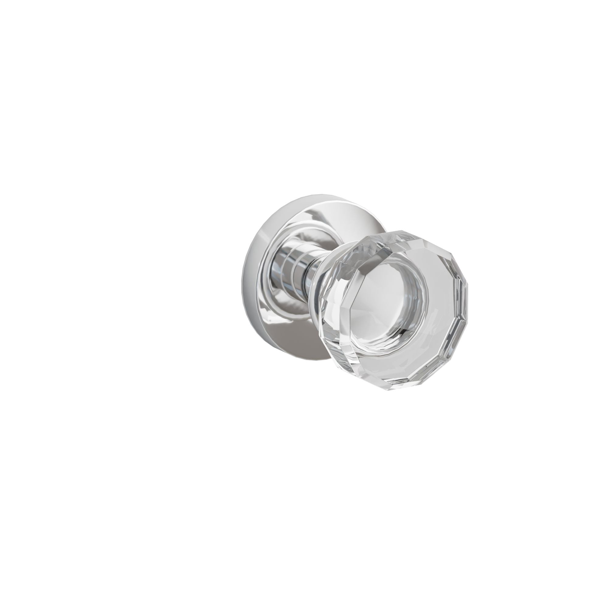 Emtek Concealed Fastener Lowell Glass Knob Set With Disk Rosette