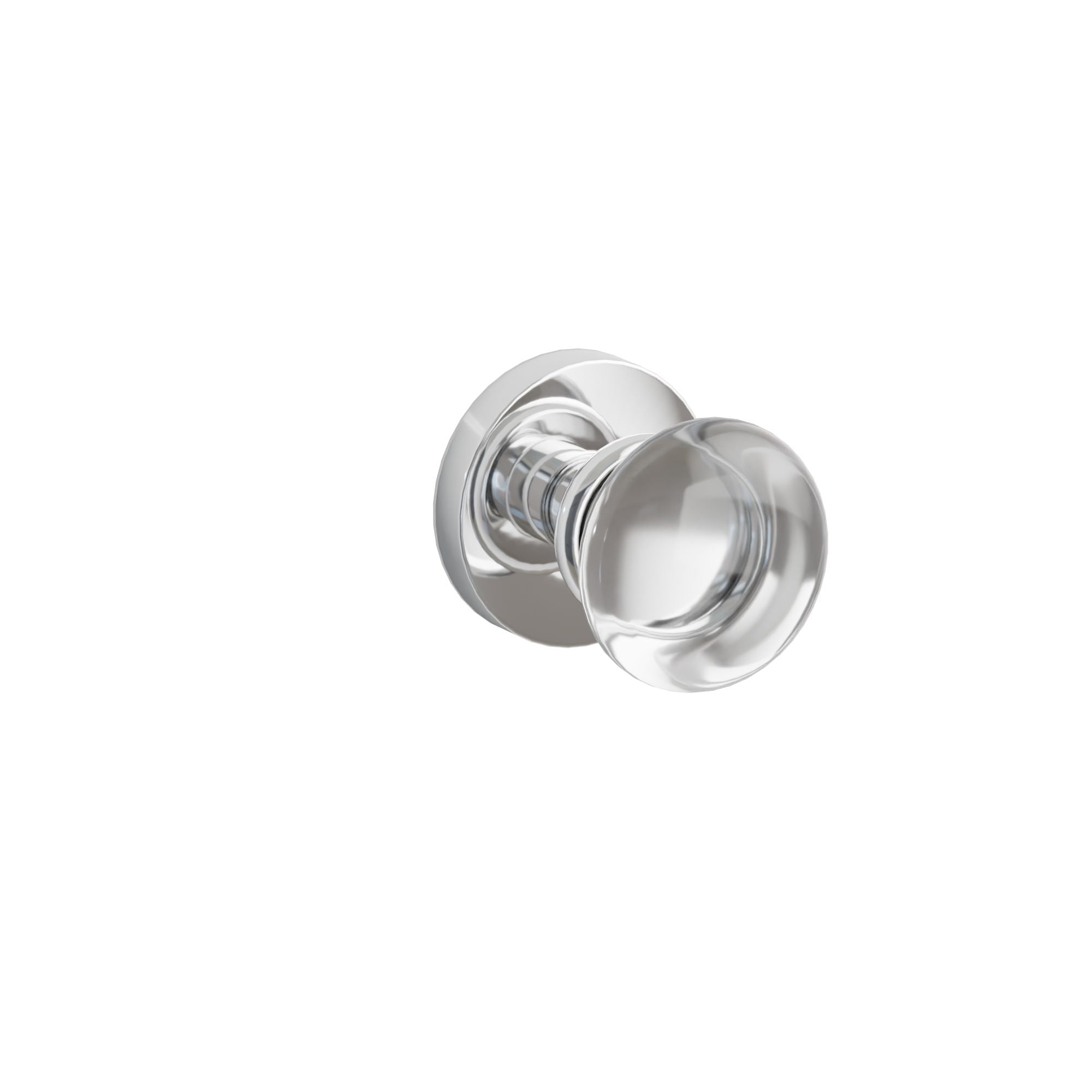 Emtek Concealed Fastener Providence Glass Knob Set With Disk Rosette