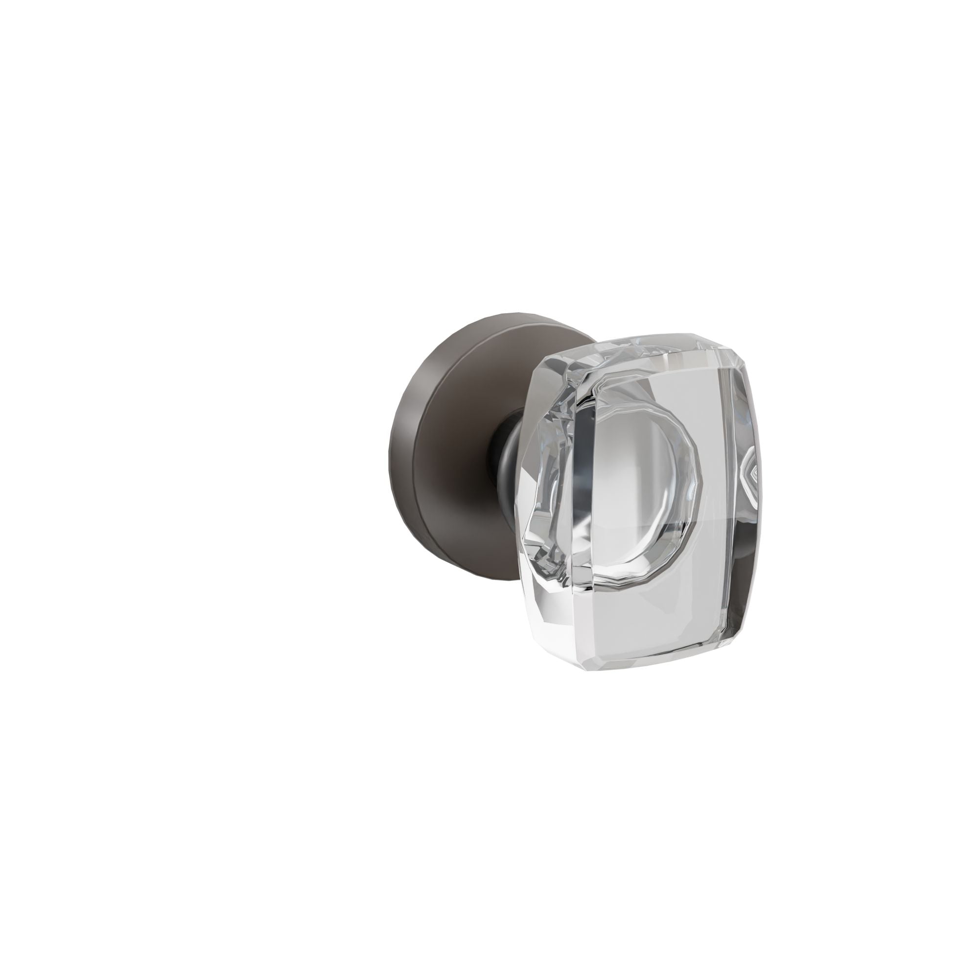 Emtek Concealed Fastener Windsor Glass Knob Set With Disk Rosette