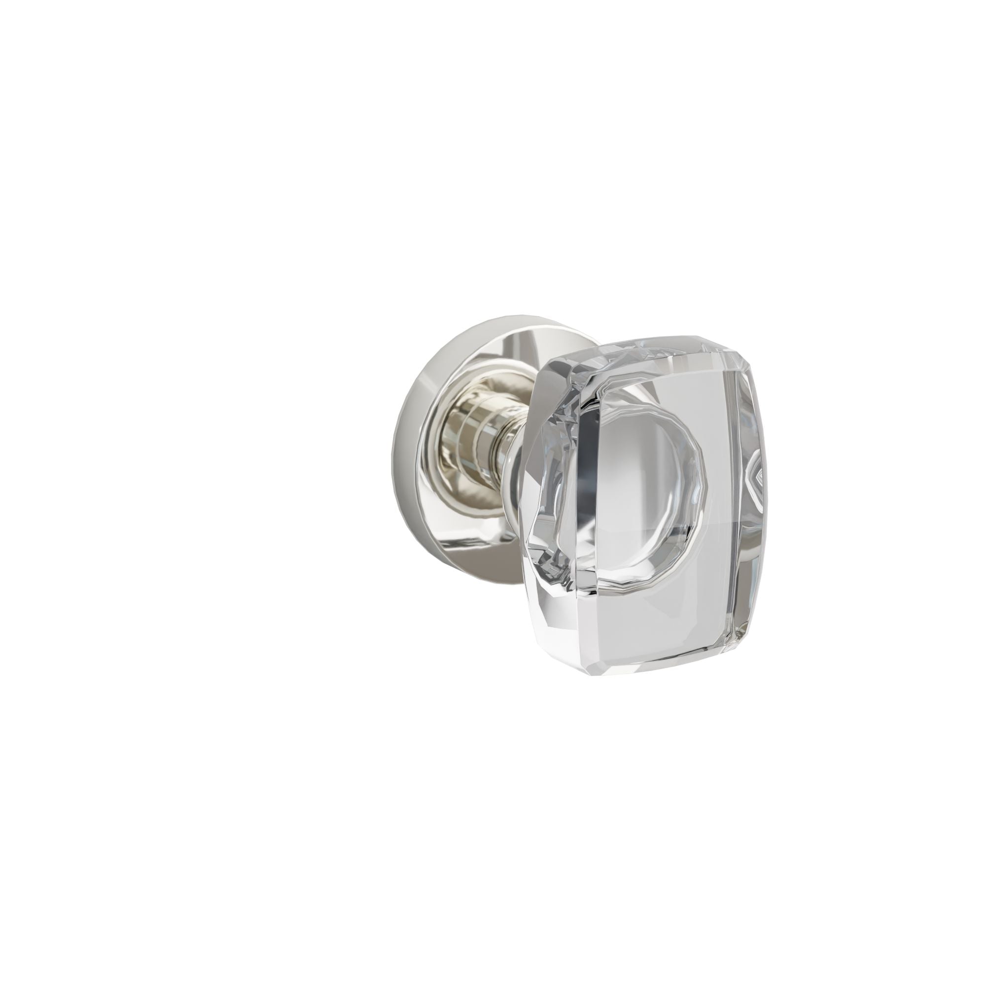 Emtek Concealed Fastener Windsor Glass Knob Set With Disk Rosette