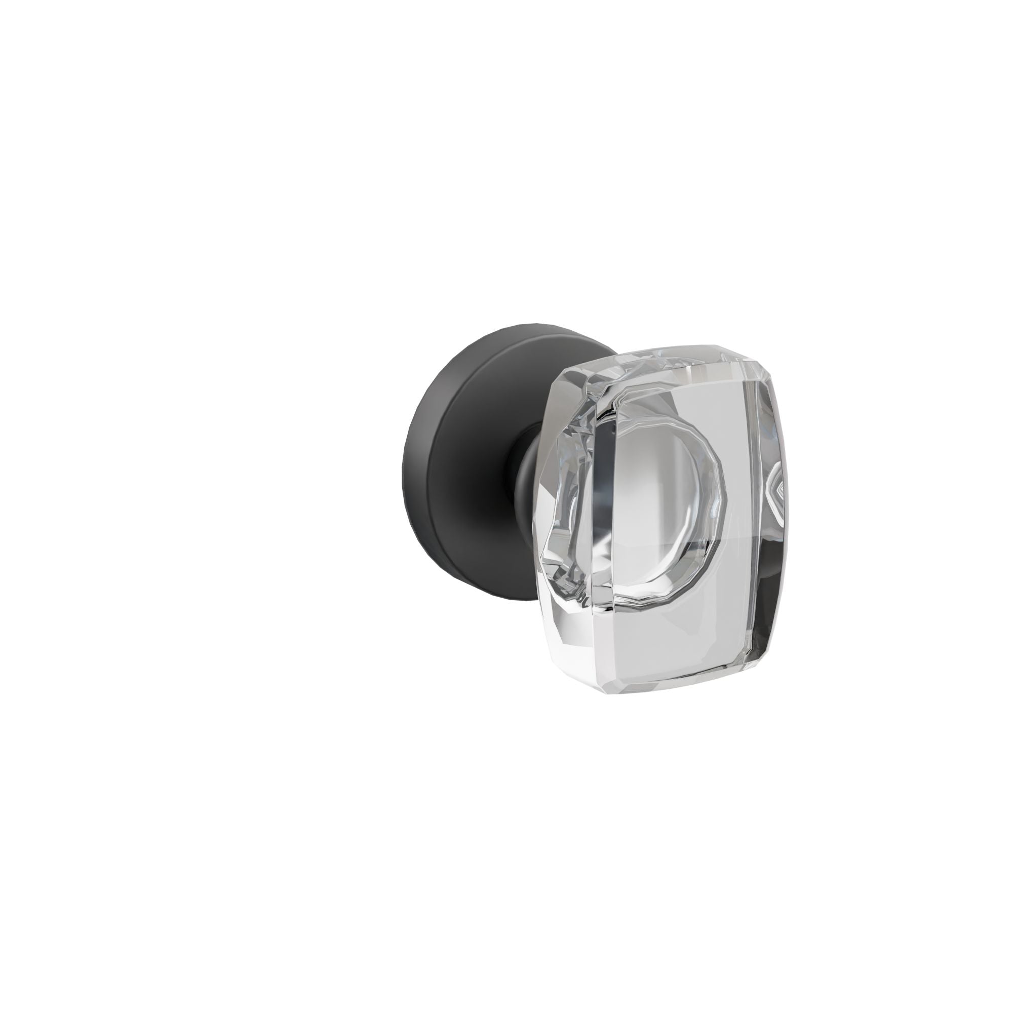 Emtek Concealed Fastener Windsor Glass Knob Set With Disk Rosette