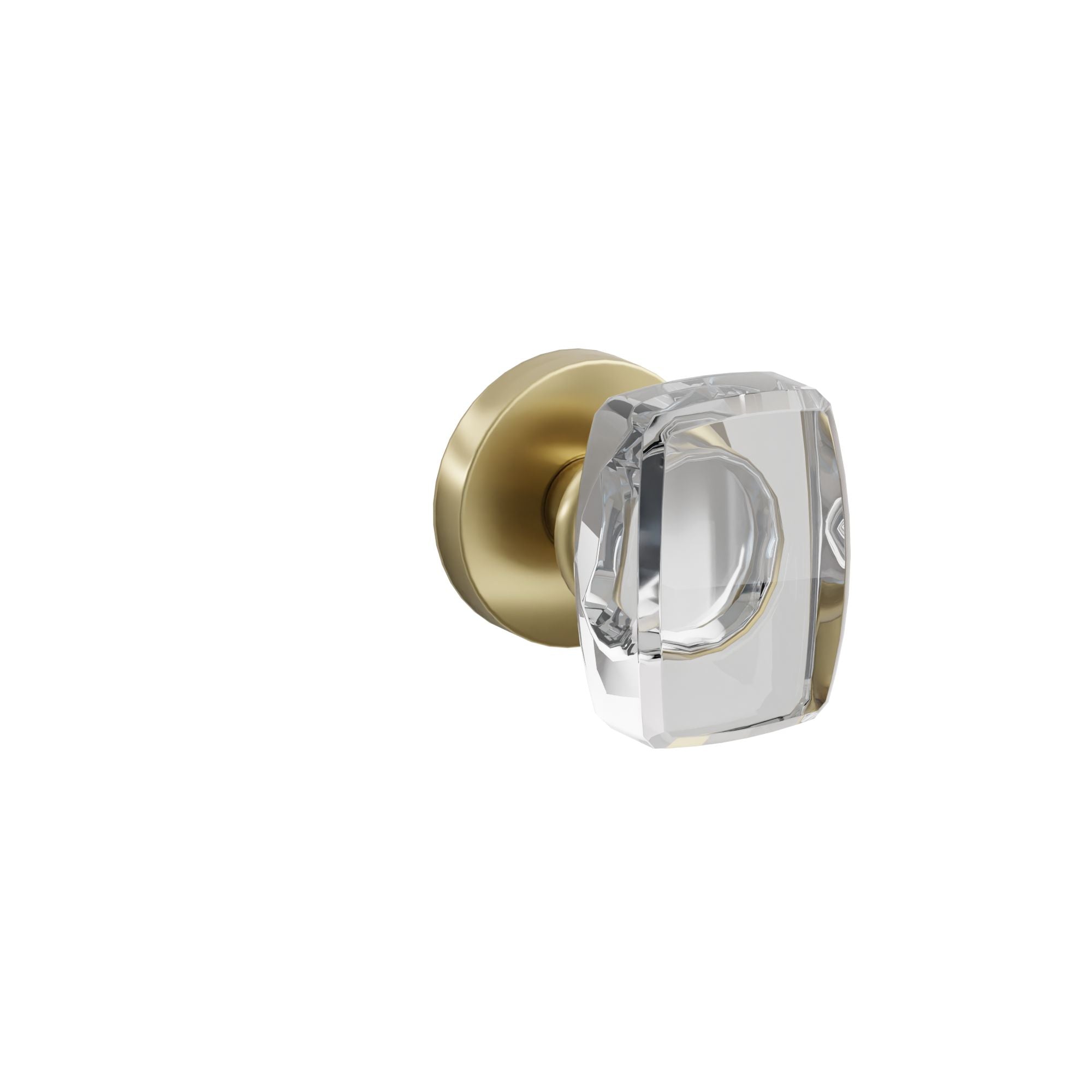 Emtek Concealed Fastener Windsor Glass Knob Set With Disk Rosette