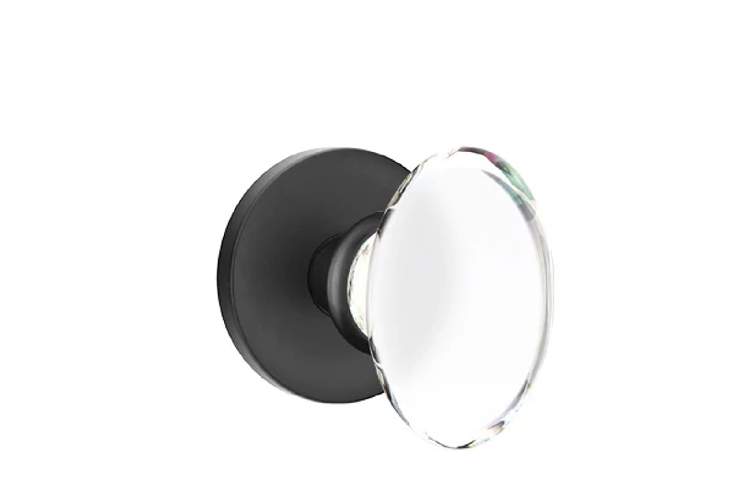 Emtek Hampton Glass Knob Set with Disk Rosette