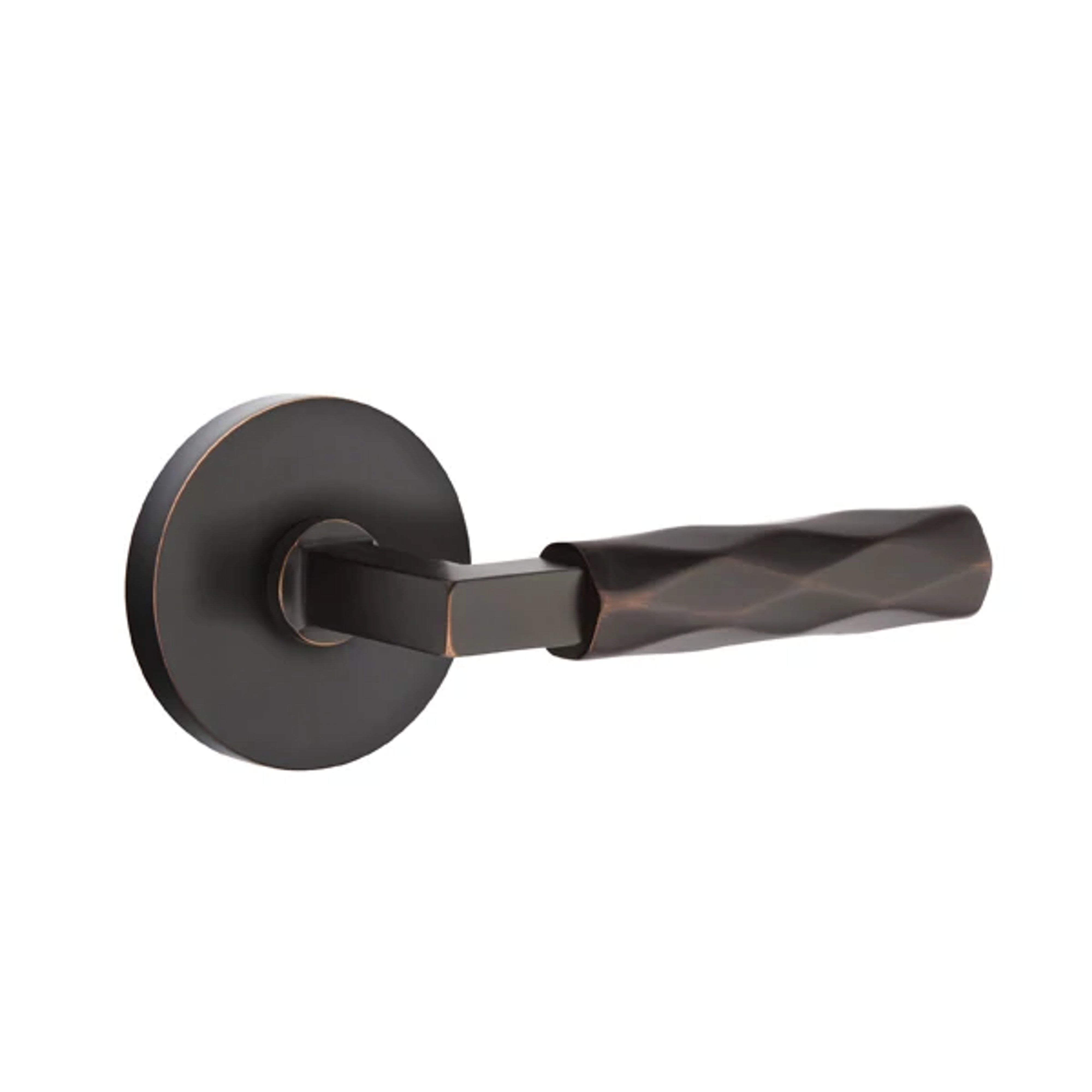 Emtek Select L-Square Tribeca Lever Set with Disk Rosette