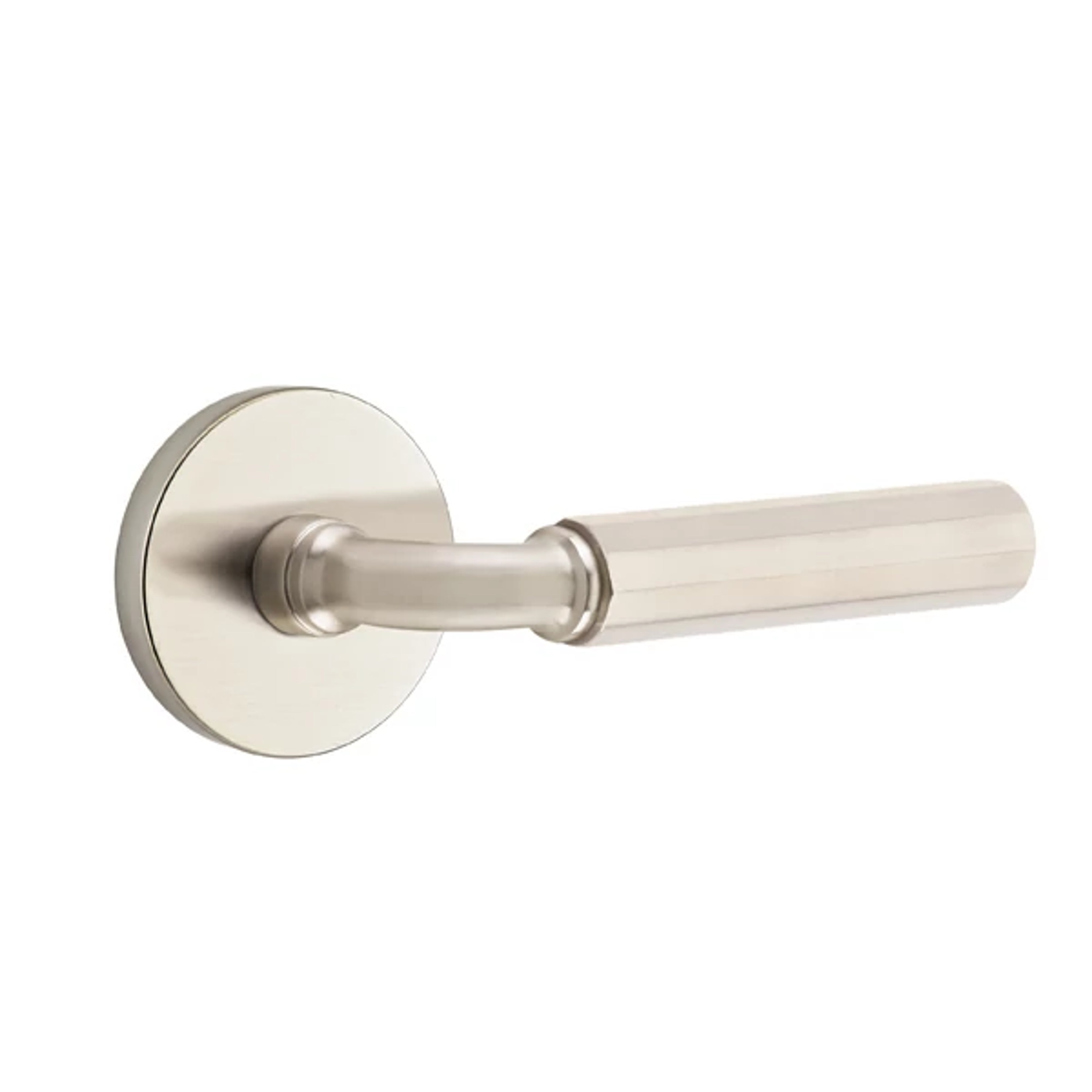 Emtek Select R-Bar Faceted Lever Set with Disk Rosette