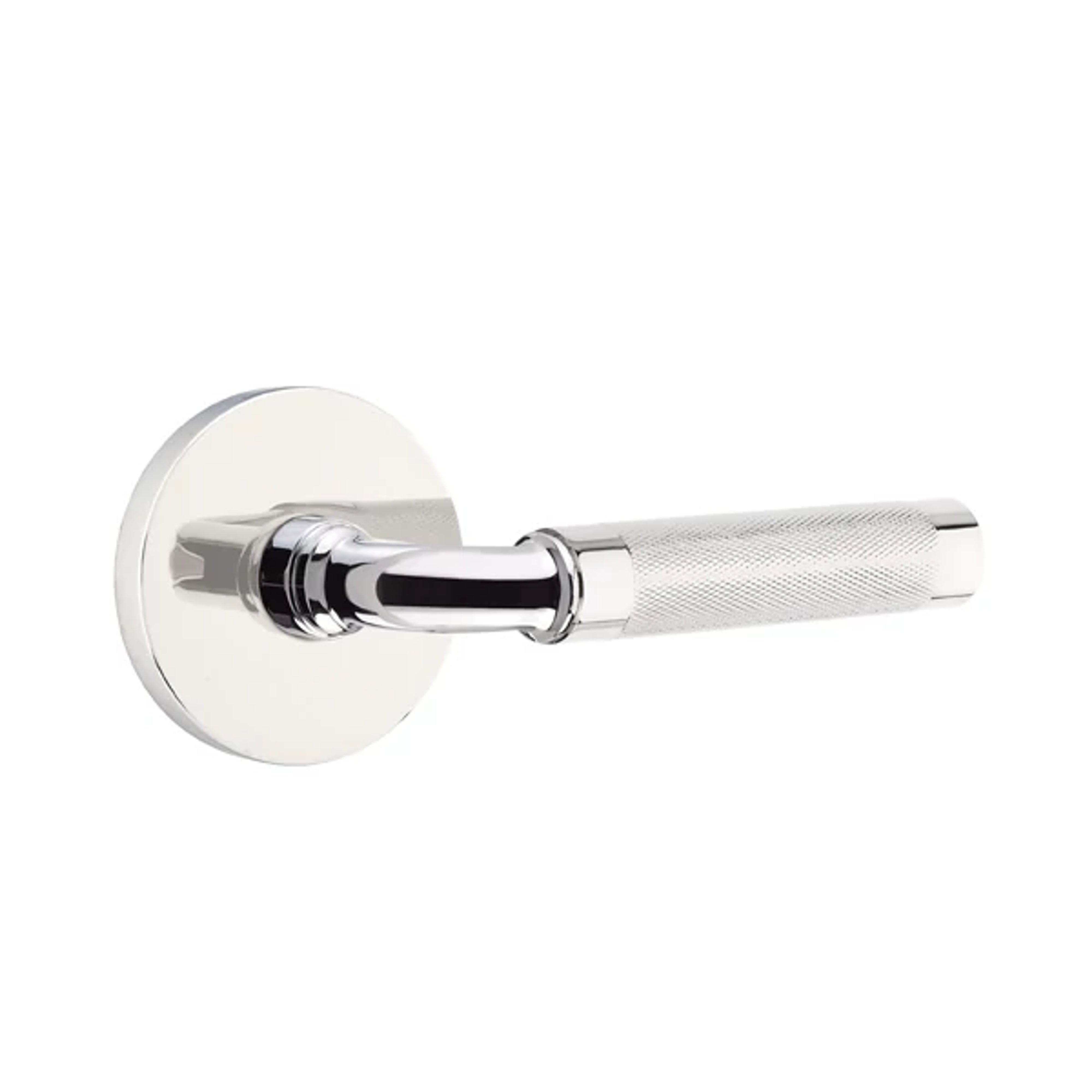 Emtek Select R-Bar Knurled Lever Set with Disk Rosette