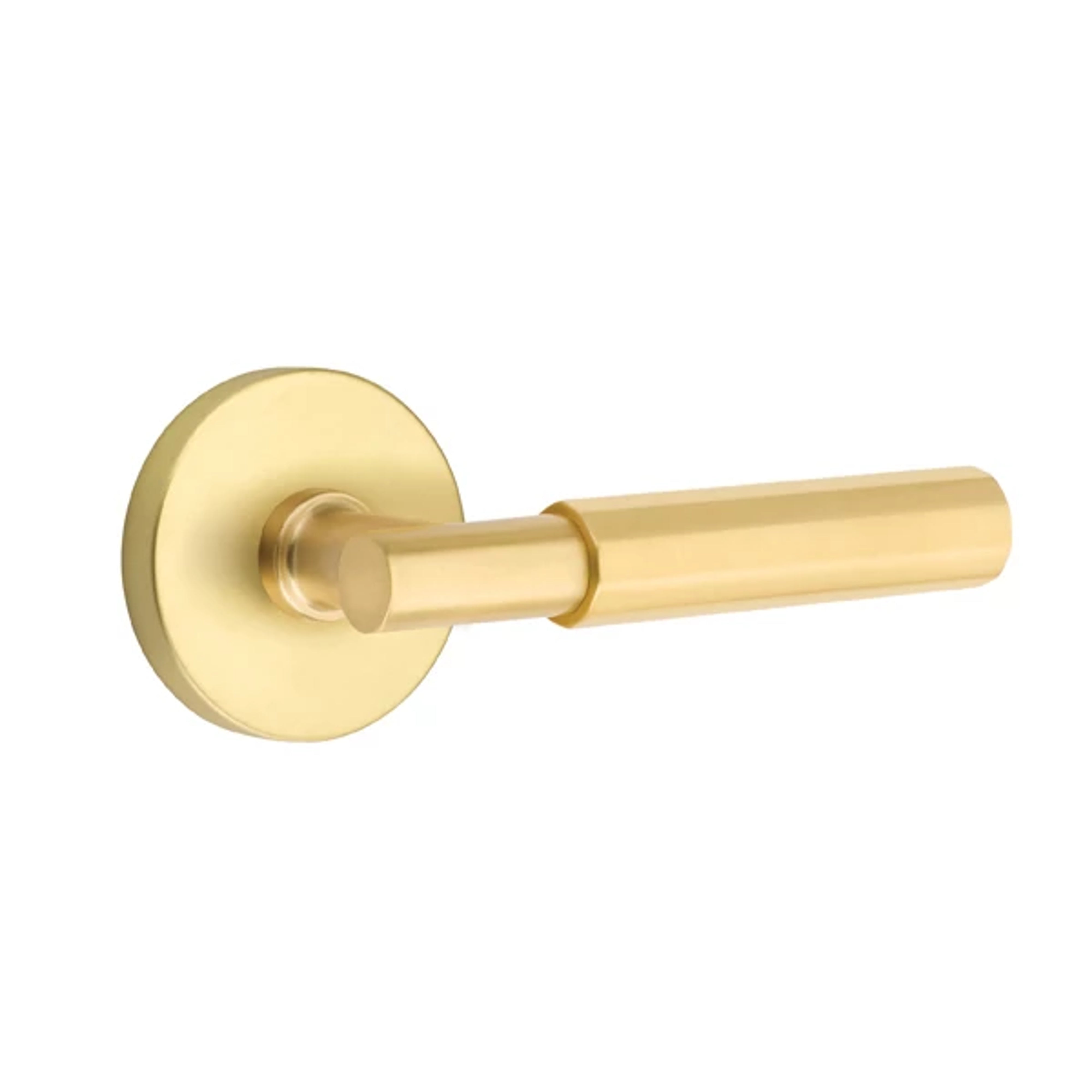 Emtek Select T-Bar Faceted Lever Set with Disk Rosette