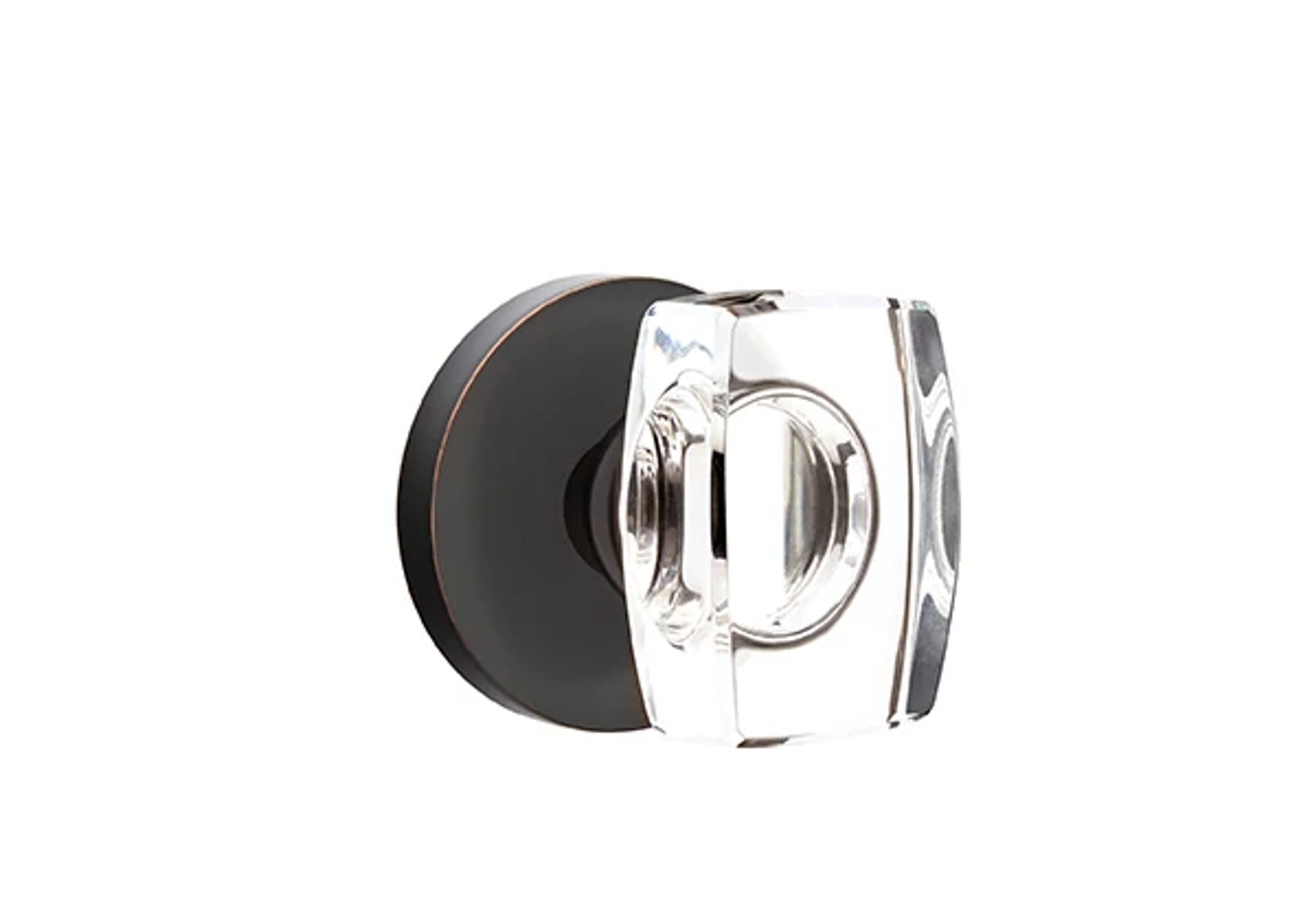 Emtek Windsor Glass Knob Set with Disk Rosette