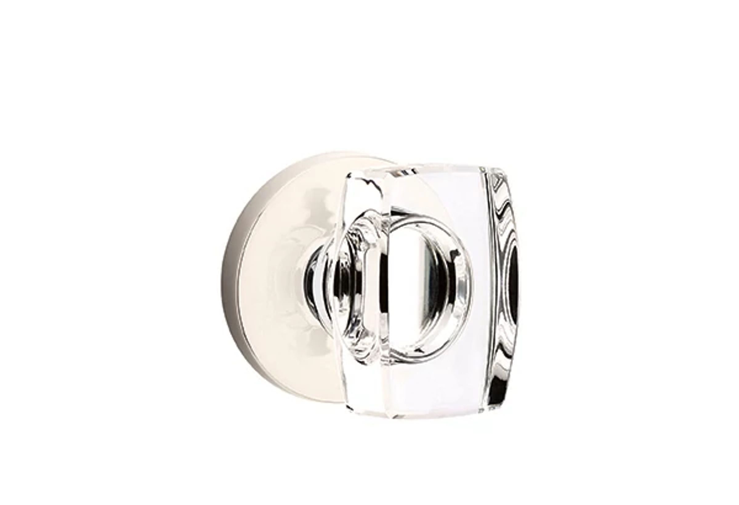 Emtek Windsor Glass Knob Set with Disk Rosette