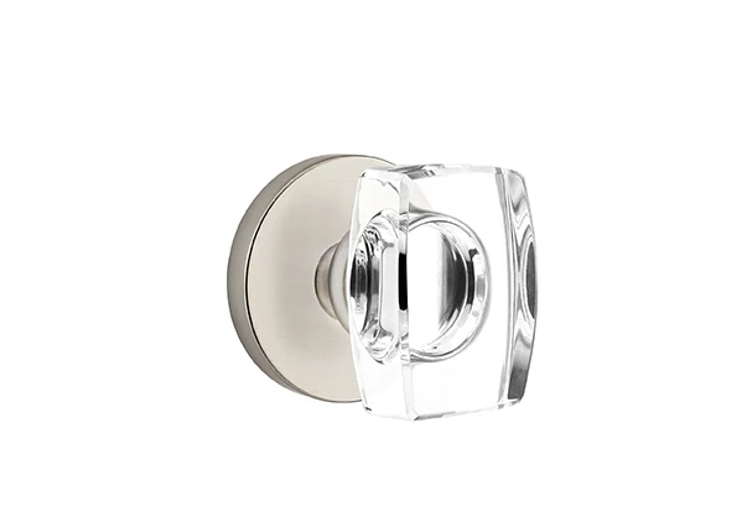 Emtek Concealed Fastener Windsor Glass Knob Set with Disk Rosette