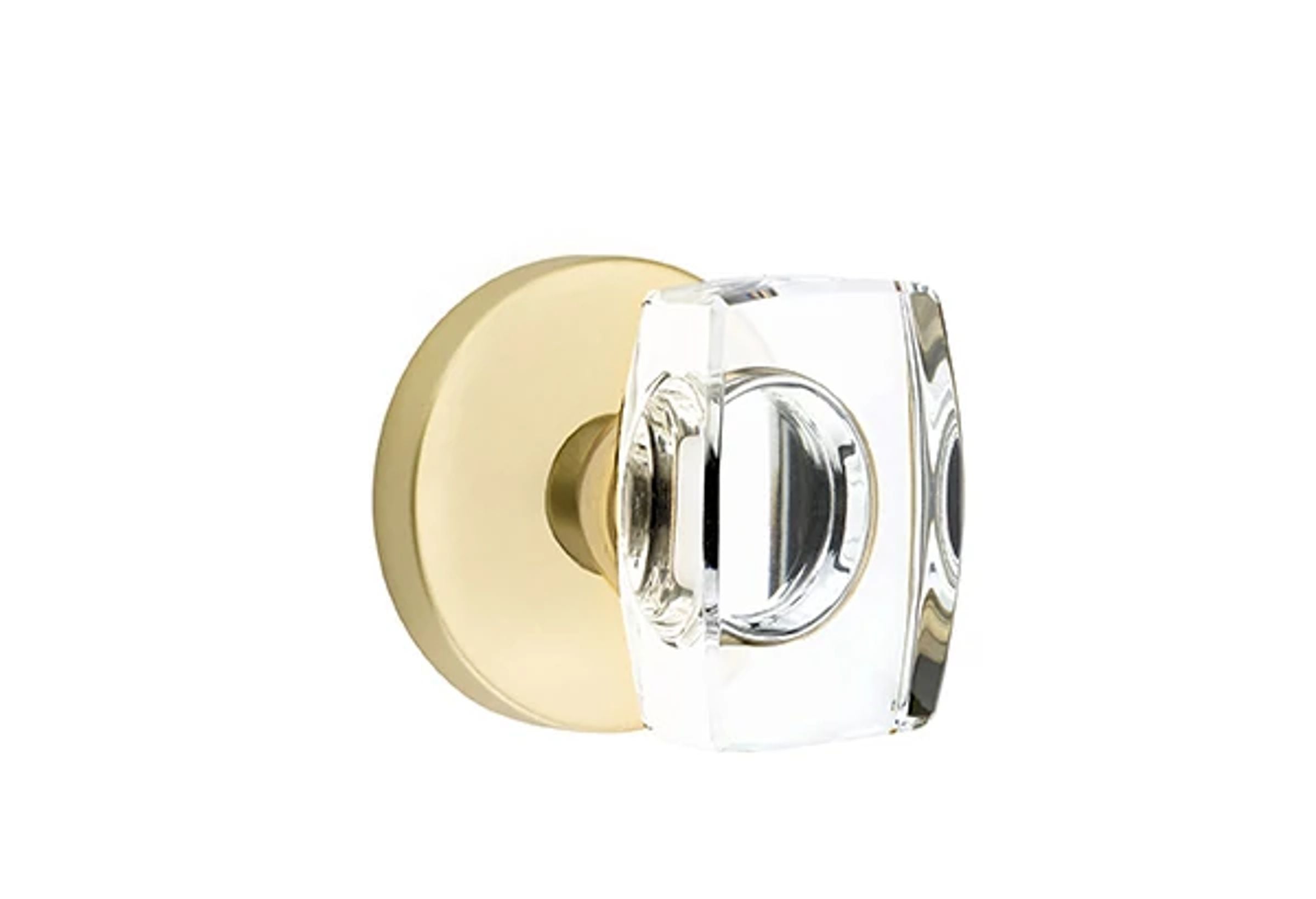 Emtek Windsor Glass Knob Set with Disk Rosette