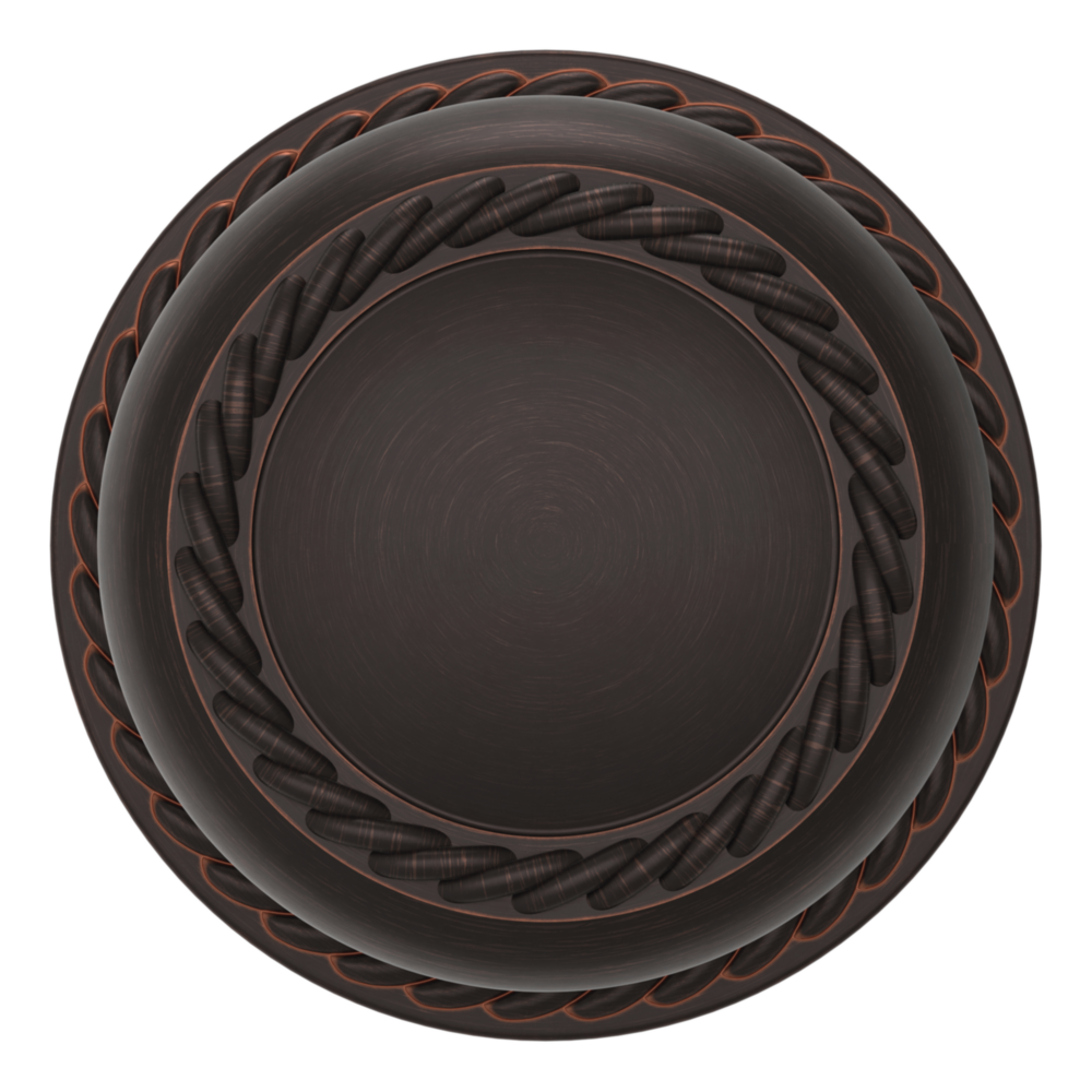 Baldwin 5064 Bristol Knob Set with 5004 Rose Venetian Bronze / Full Dummy / Reversible