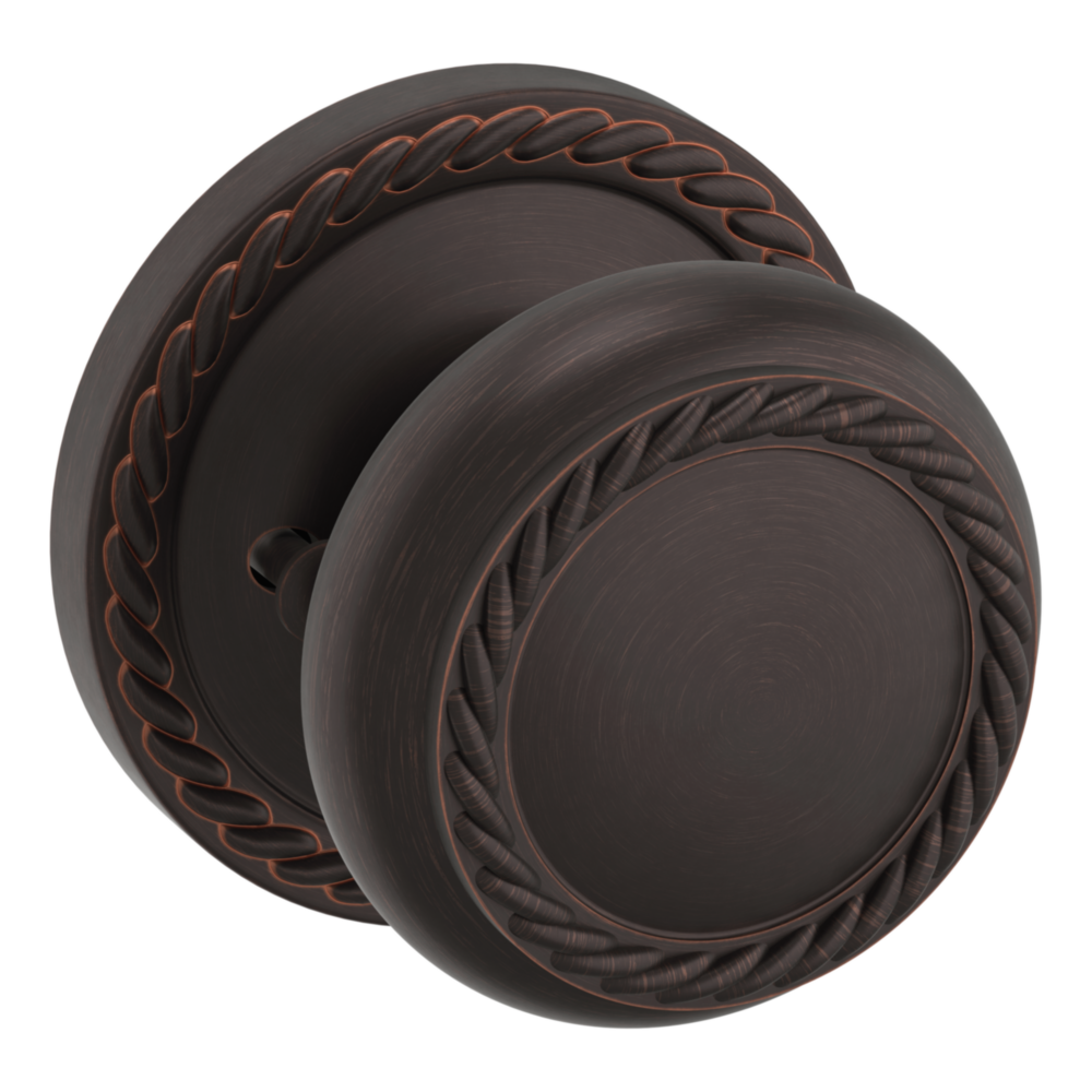 Baldwin 5064 Bristol Knob Set with 5004 Rose Venetian Bronze / Privacy / Reversible