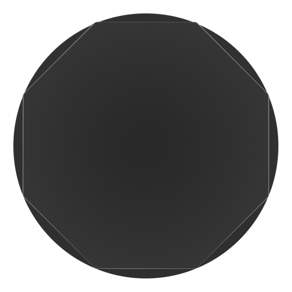 Baldwin 5073 Octagonal Knob Set with 5046 Rose Satin Black / Full Dummy / Reversible