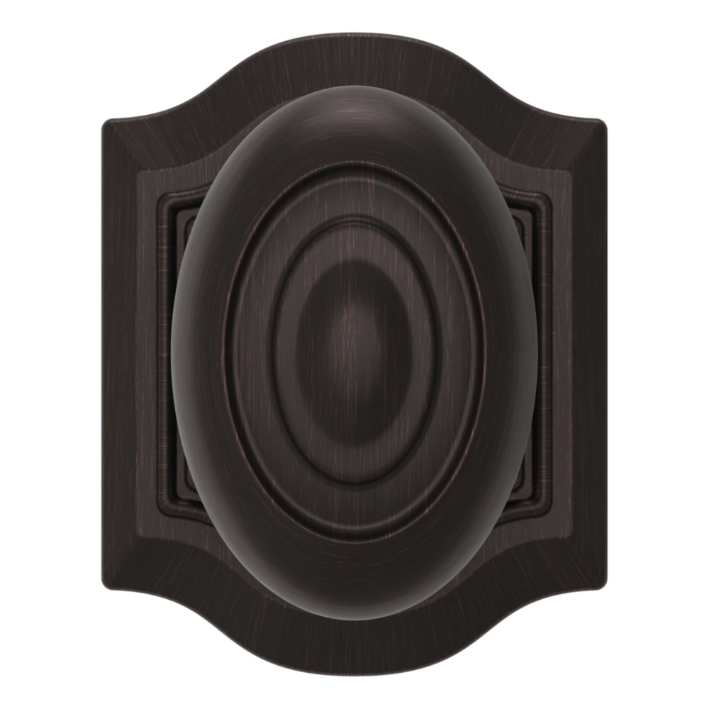 Baldwin 5077 Bethpage Knob Set with R027 Rose Venetian Bronze / Full Dummy / Reversible