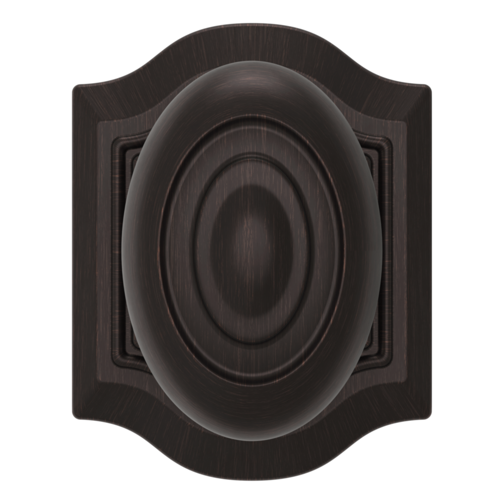 Baldwin 5077 Bethpage Knob Set with R027 Rose Venetian Bronze / Privacy / Reversible