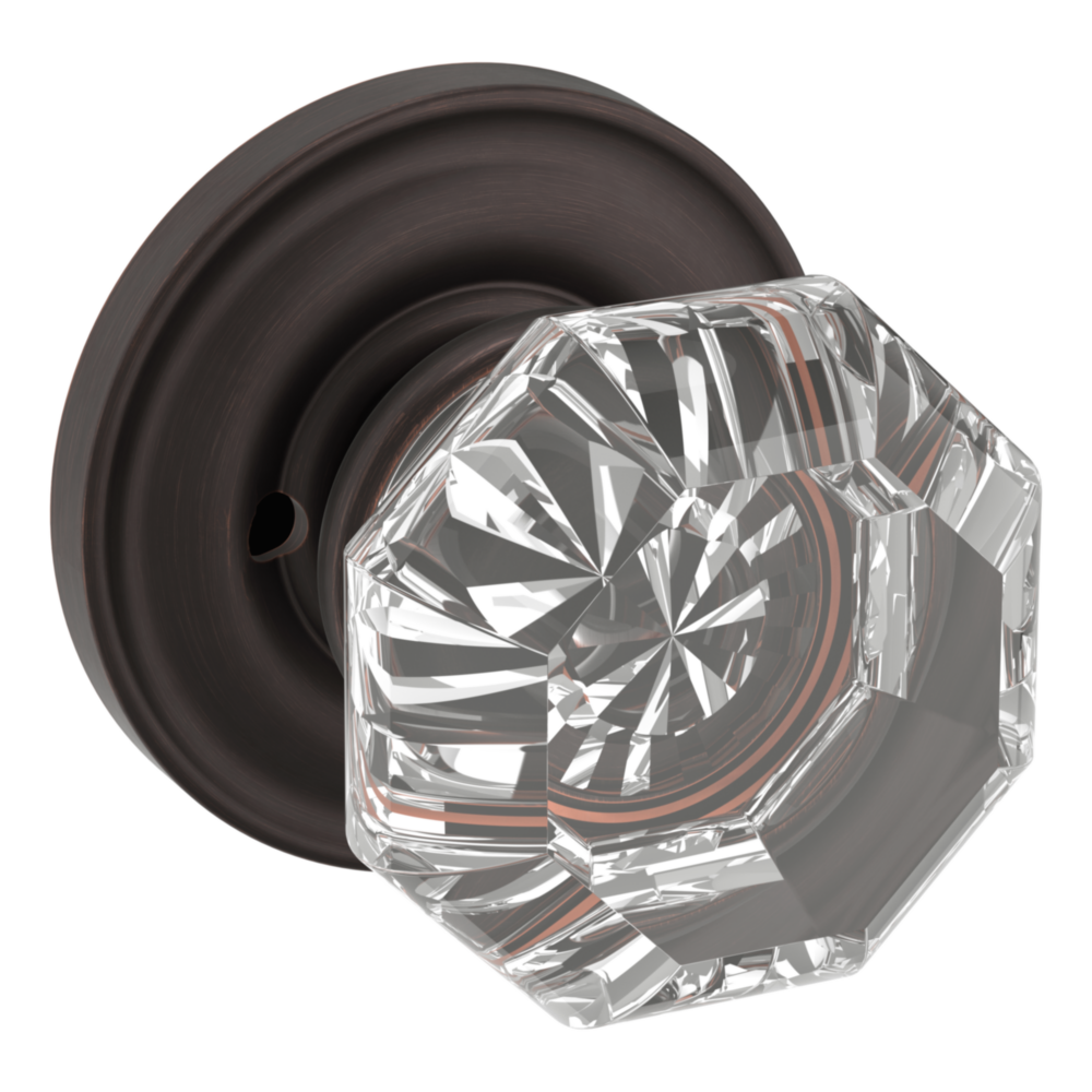 Baldwin 5080 Fillmore Knob Set with 5048 Rose Venetian Bronze / Privacy / Reversible