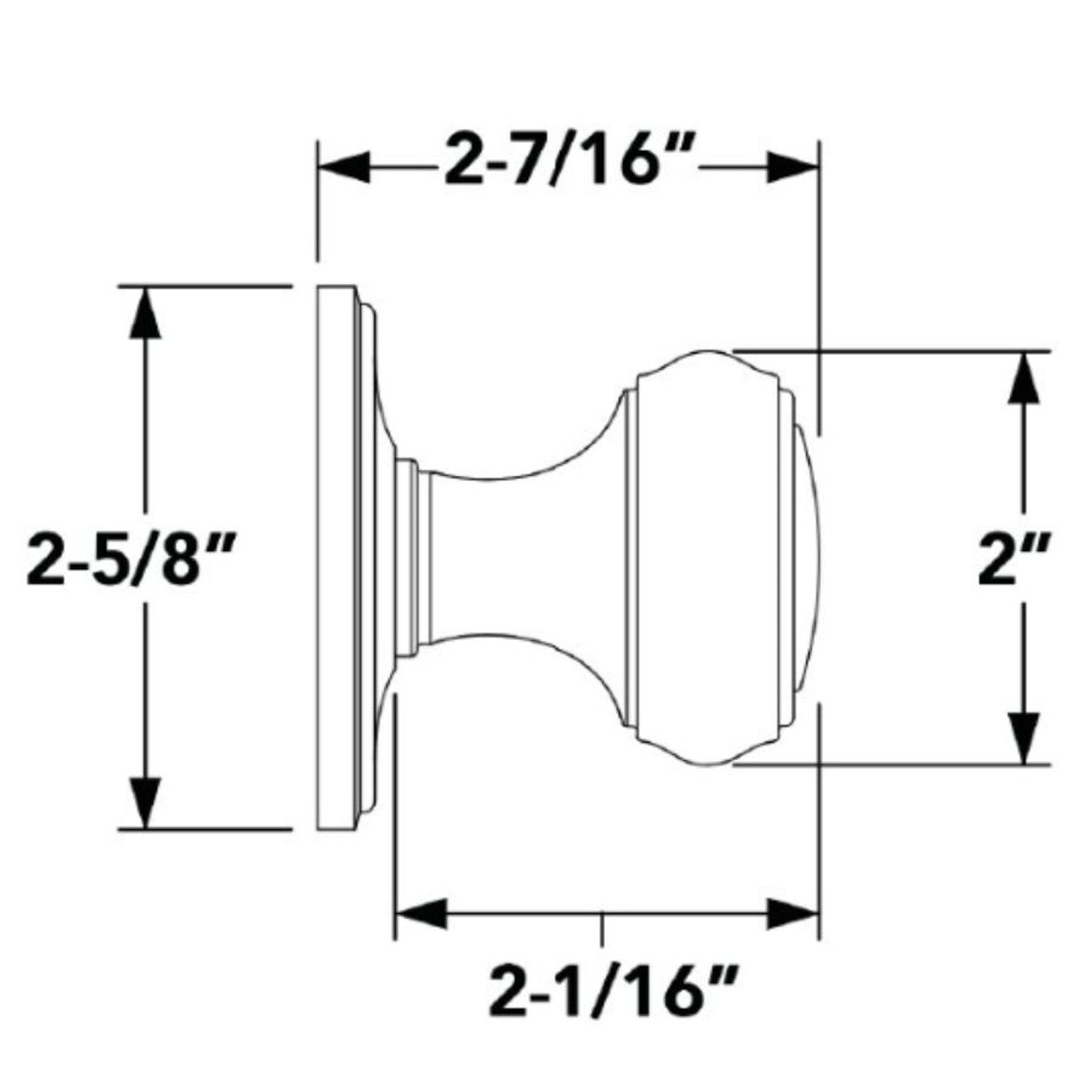 Baldwin 5087 Nashville Knob Set with 5070-5123 Rose