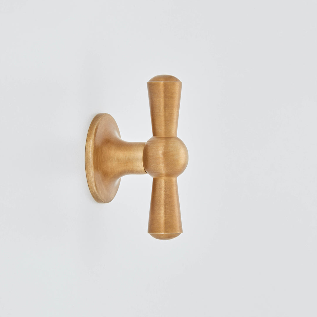 Croft Crossed Cabinet Knob 30mm / Smoked Brass