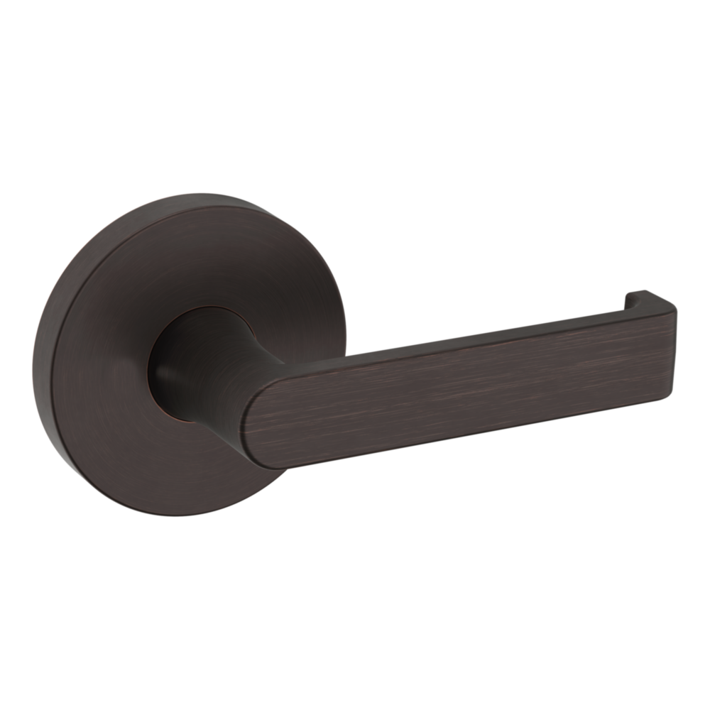 Baldwin 5105 Contemporary Straight Lever Set with 5046 Rose Venetian Bronze / Full Dummy / Reversible