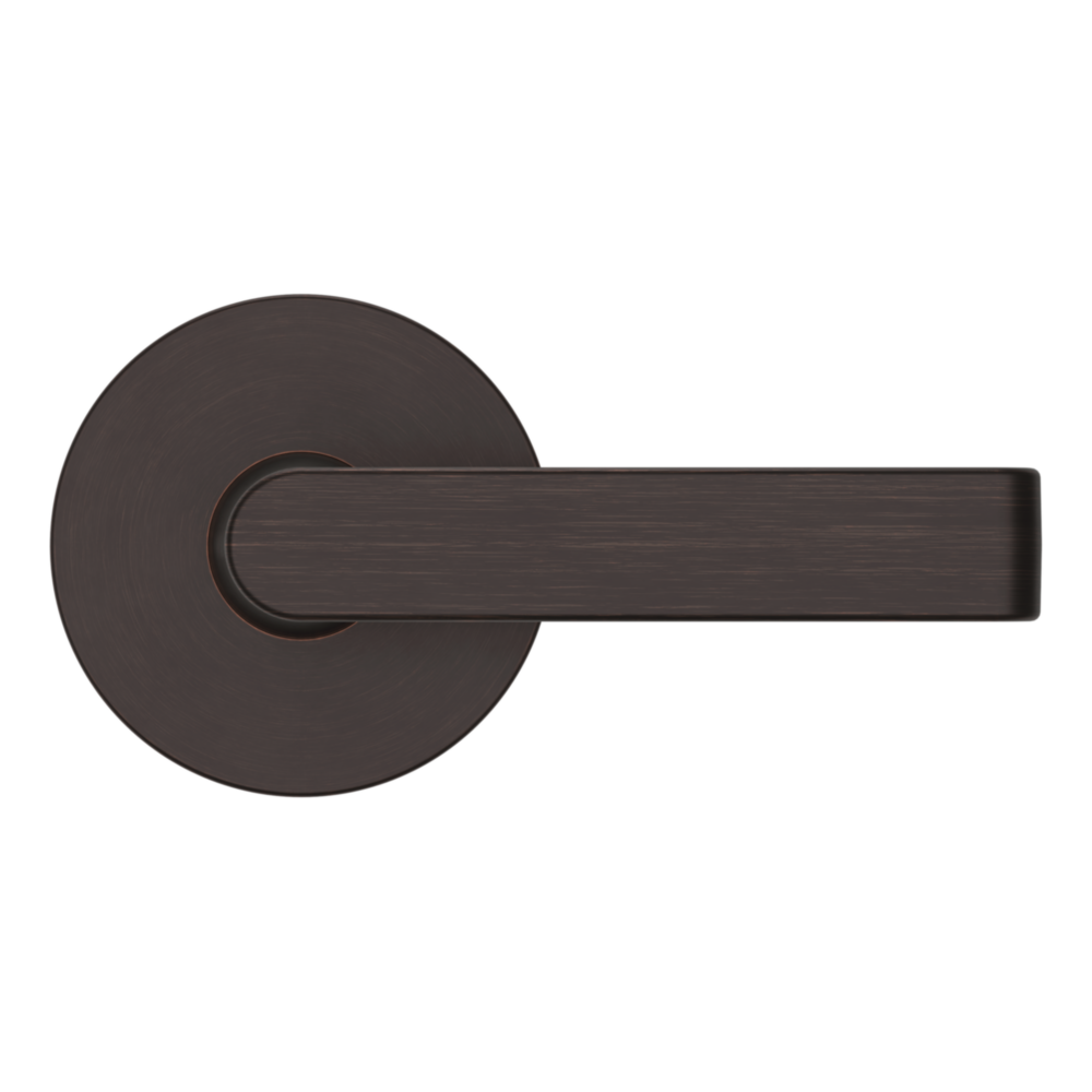Baldwin 5105 Contemporary Straight Lever Set with 5046 Rose Venetian Bronze / Full Dummy / Reversible