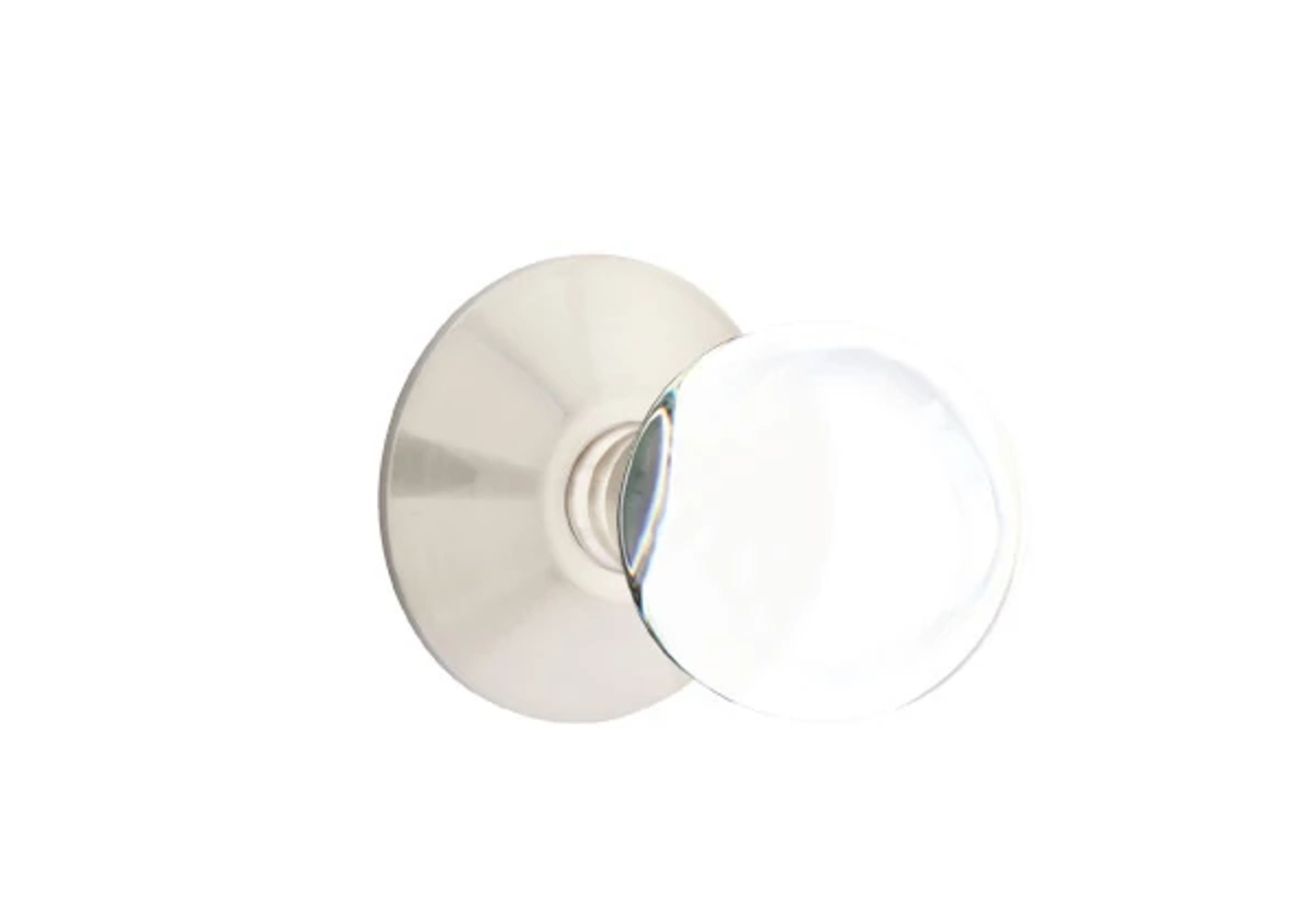 Emtek Bristol Glass Knob Set with Modern Rosette
