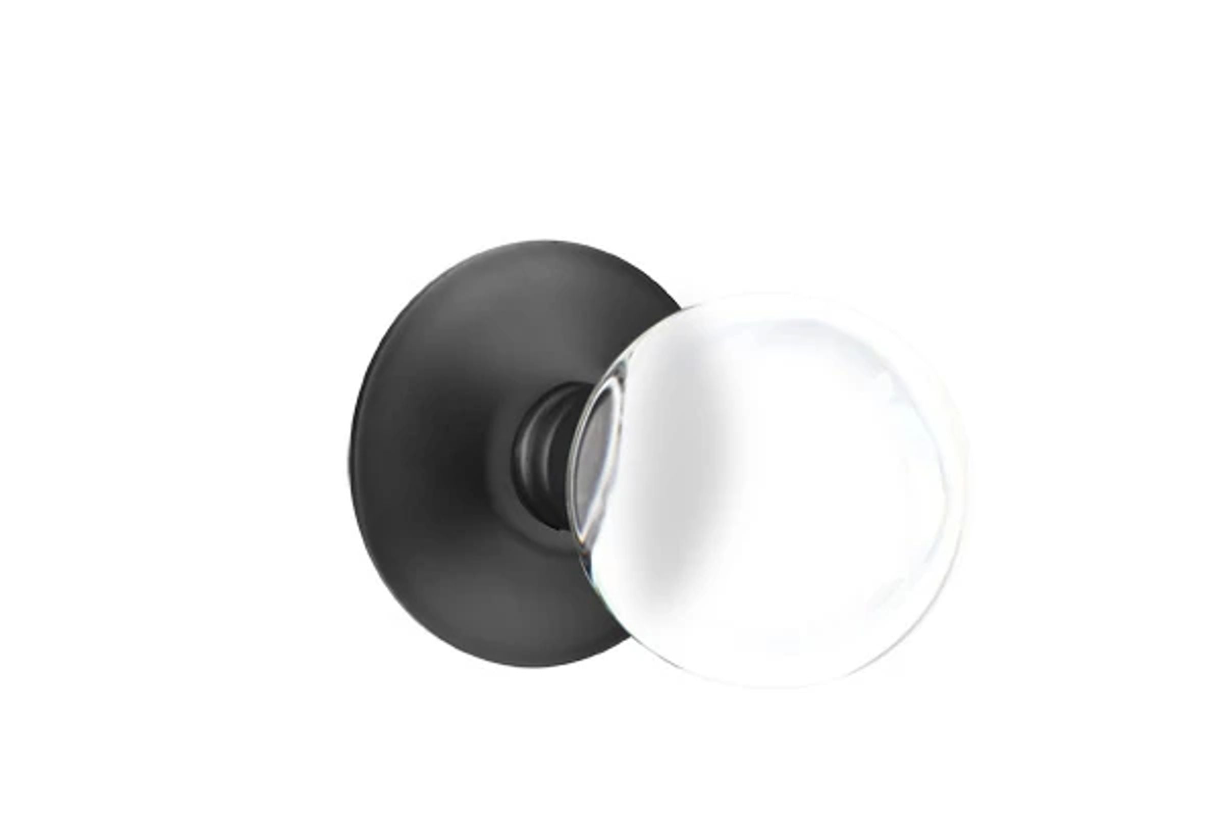 Emtek Concealed Fastener Bristol Glass Knob Set with Modern Rosette